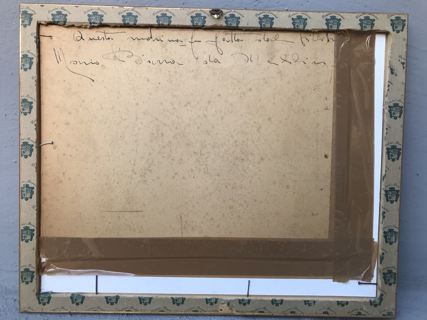 Quadro vintage -Marina- tecnica mista su cartoncino