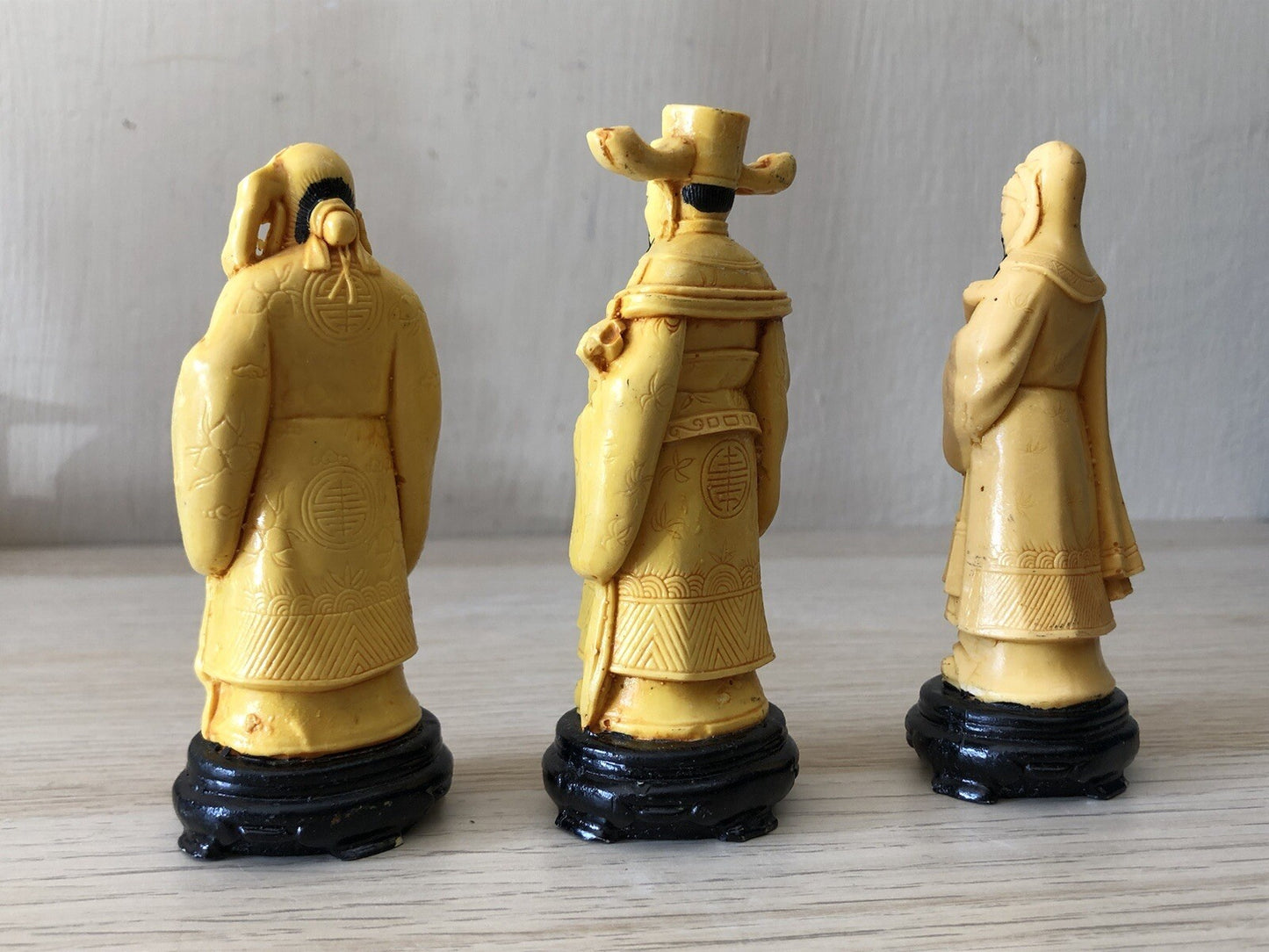 Tris Sculture In Resina Asiatiche Cinesi