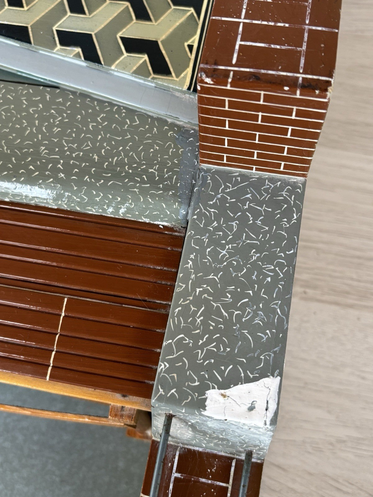 Modello Didattico Architettonico Vintage In Legno. Toffoli E Figli