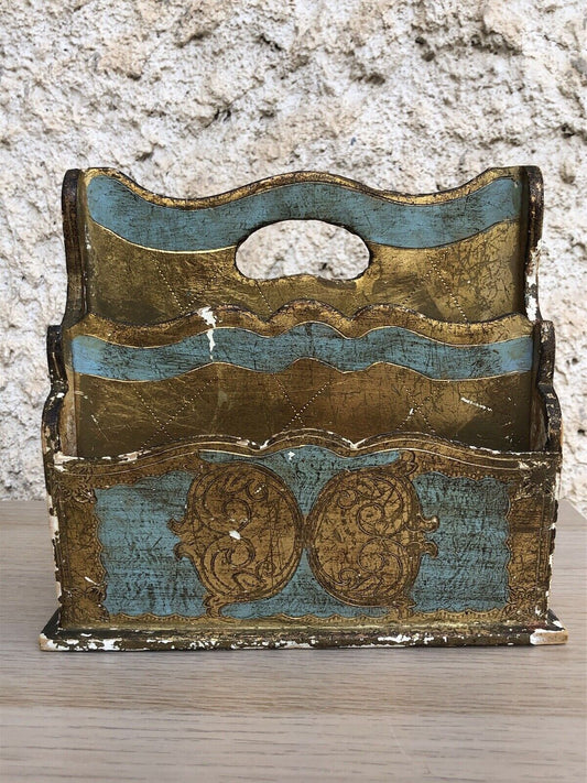 Portalettere Vintage In Legno Stile Fiorentino
