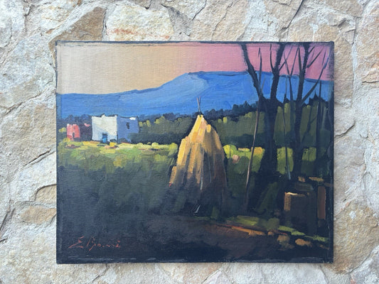 Quadro -Paesaggio Di Campagna- Enrico Bonè dipinto a olio su tela