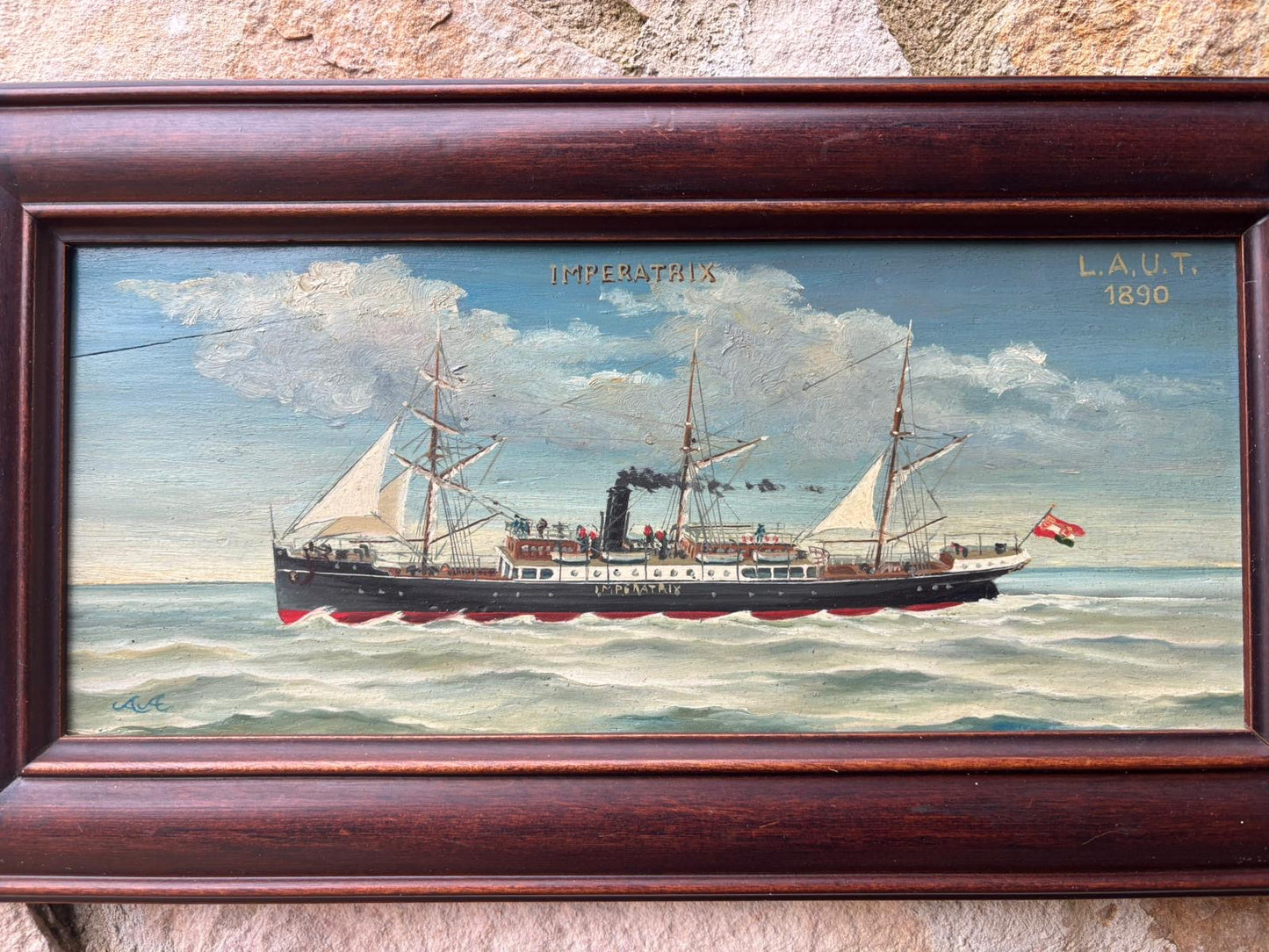 Quadro -Nave Imperatrix- dipinto a olio su tavola