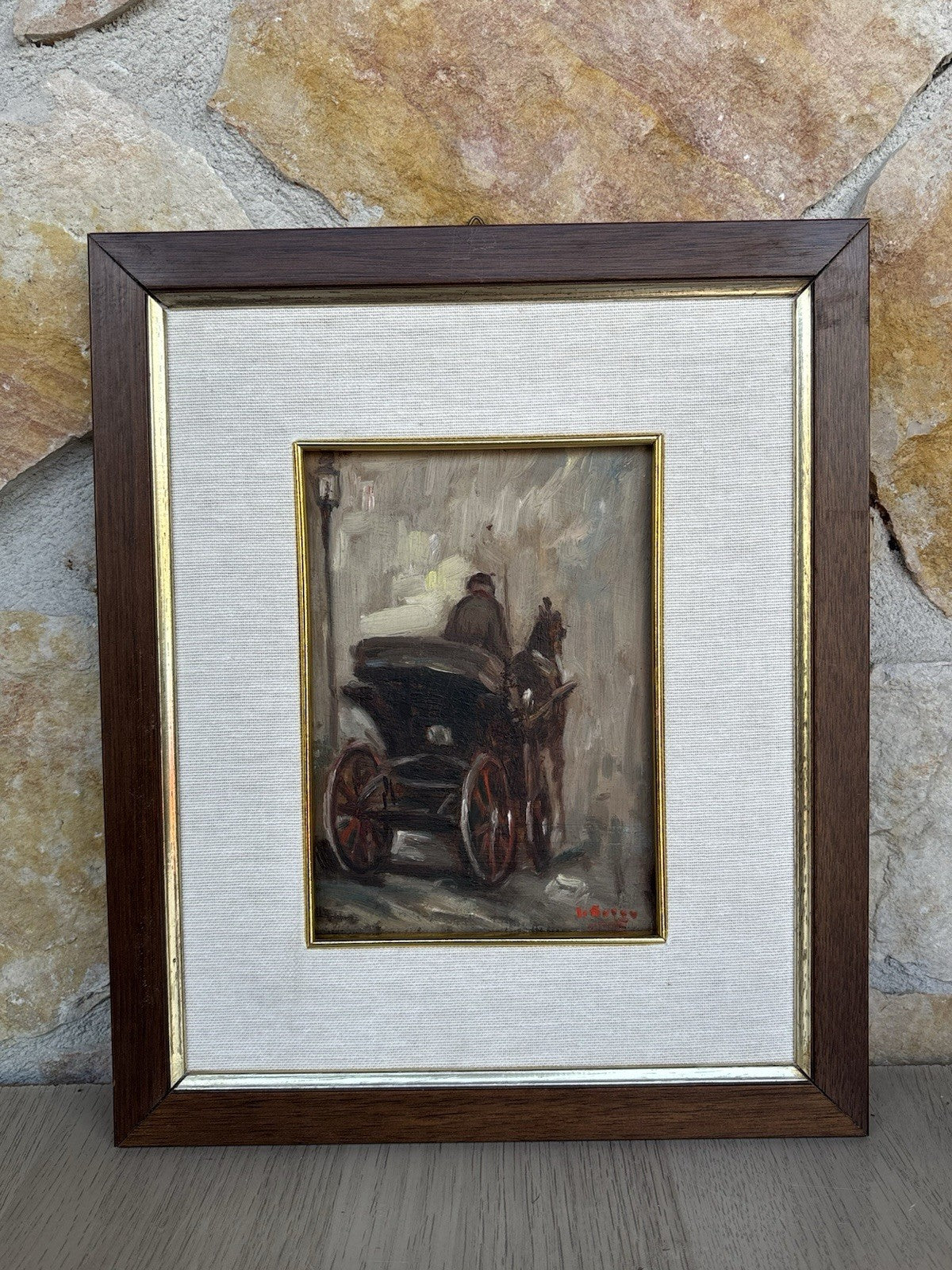 Quadro -La Carrozzella- dipinto a olio