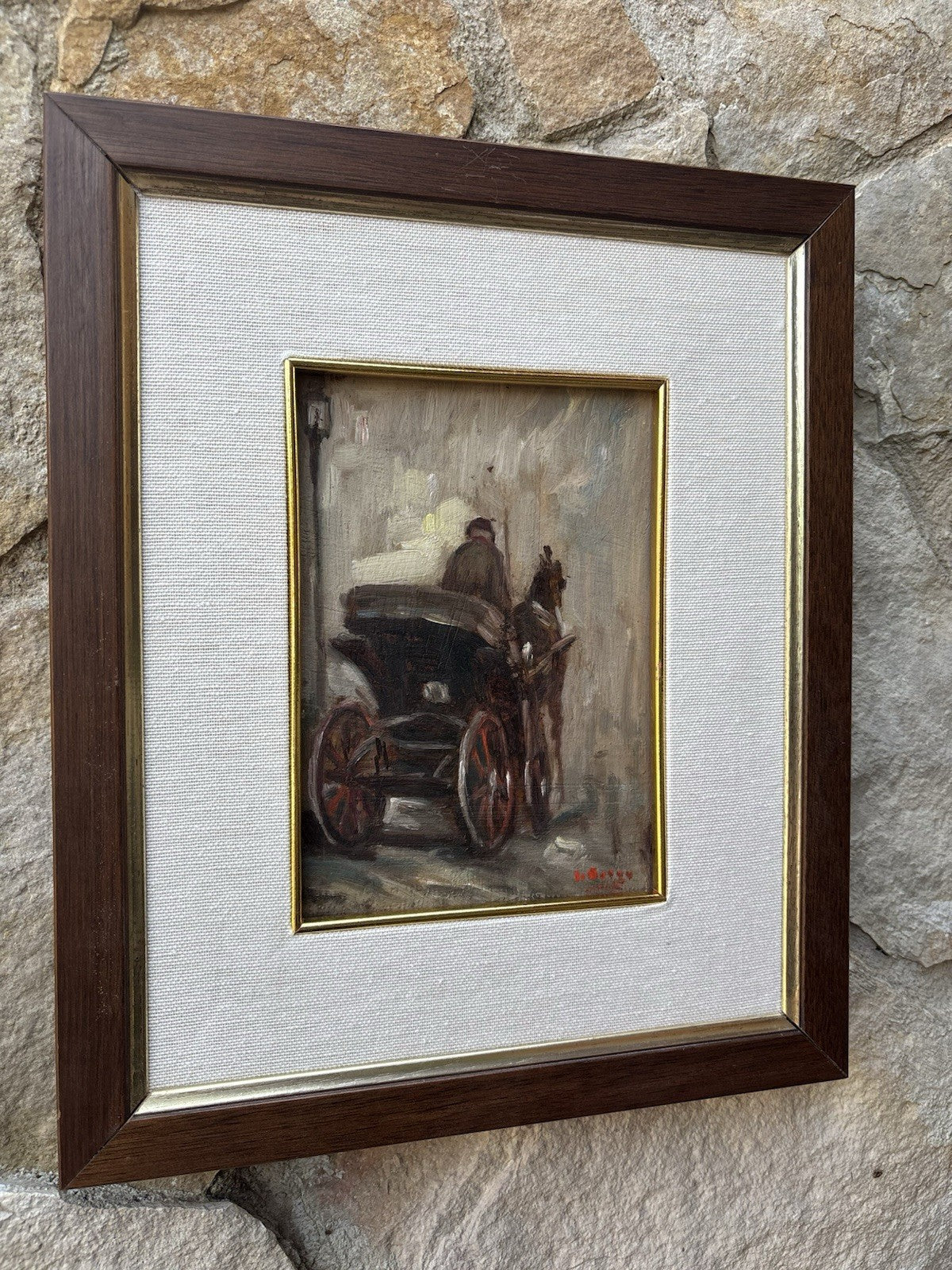 Quadro -La Carrozzella- dipinto a olio