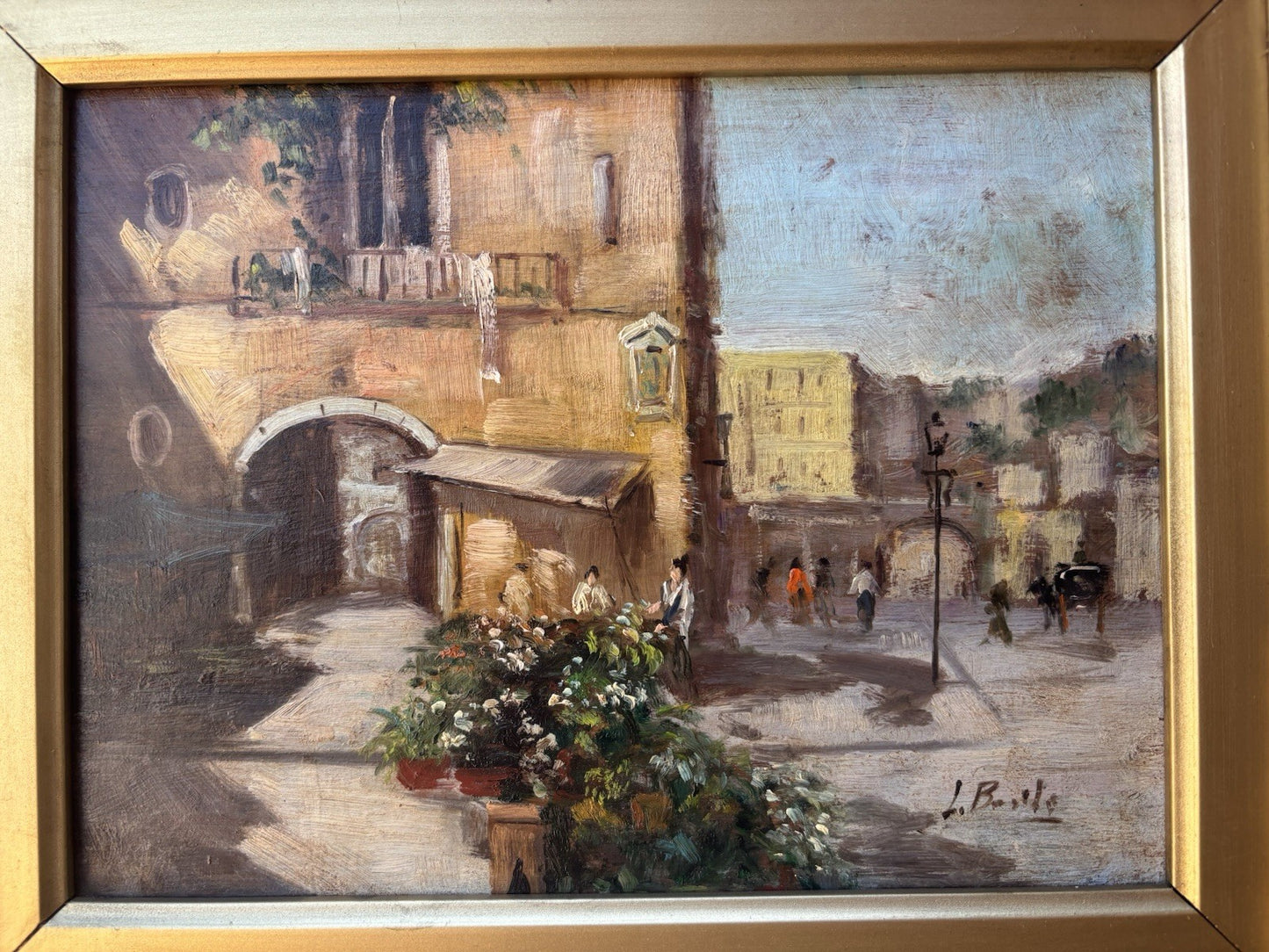 Quadro -Paesaggio Urbano- dipinto a olio