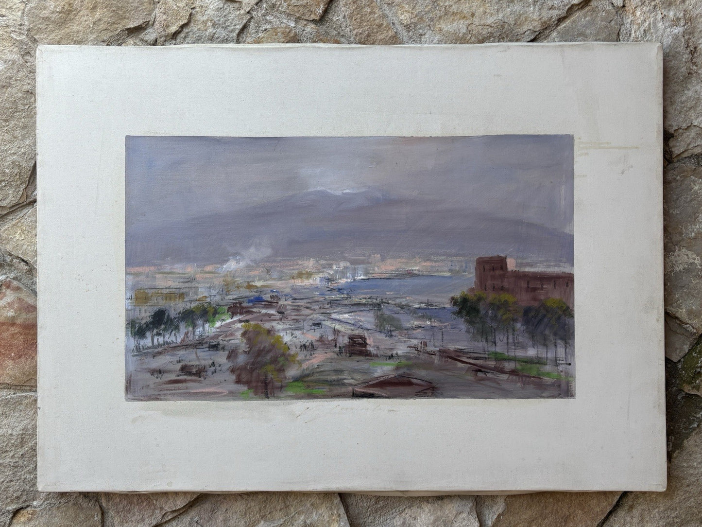 Quadro -Napoli Panorama- Vincenzo Laricchia- dipinto a olio su tela