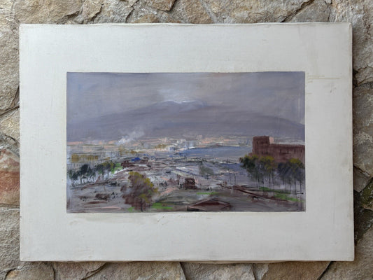 Quadro -Napoli Panorama- Vincenzo Laricchia- dipinto a olio su tela
