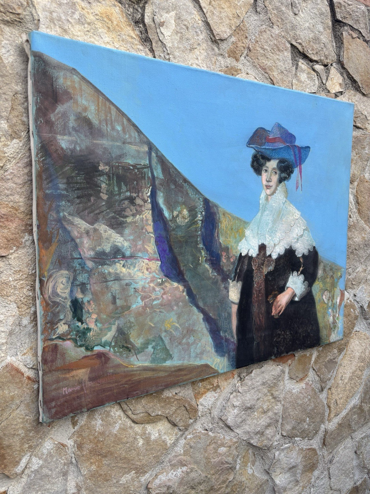 Quadro -Figura Di Donna- Mario Gianquitto- tecnica mista su tela