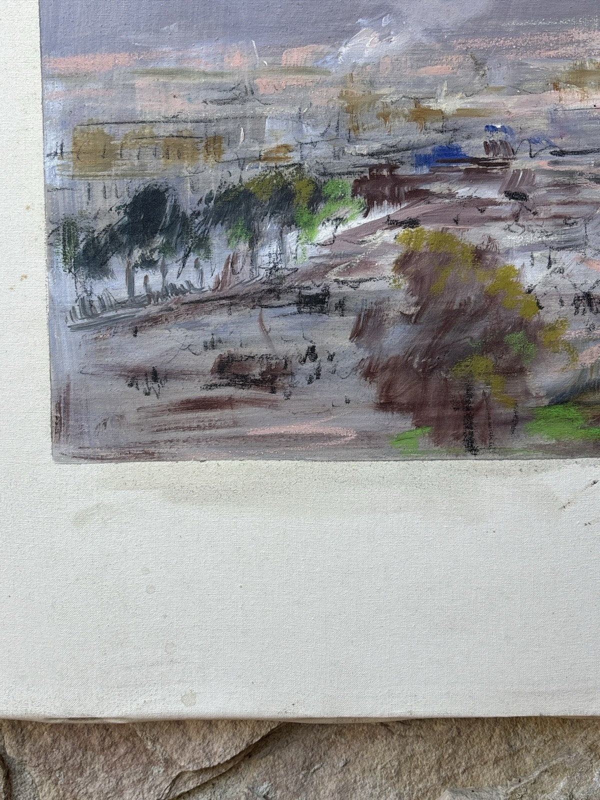 Quadro -Napoli Panorama- Vincenzo Laricchia- dipinto a olio su tela