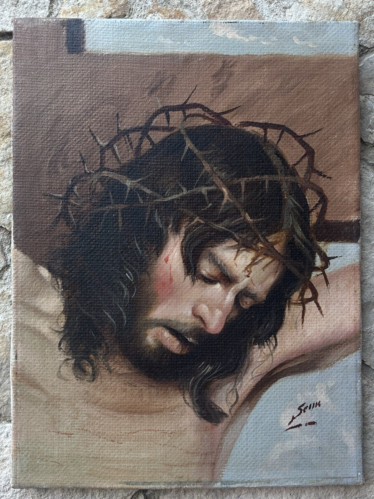 Quadro -Ecce Homo- Luigi Seme- dipinto a olio su tela