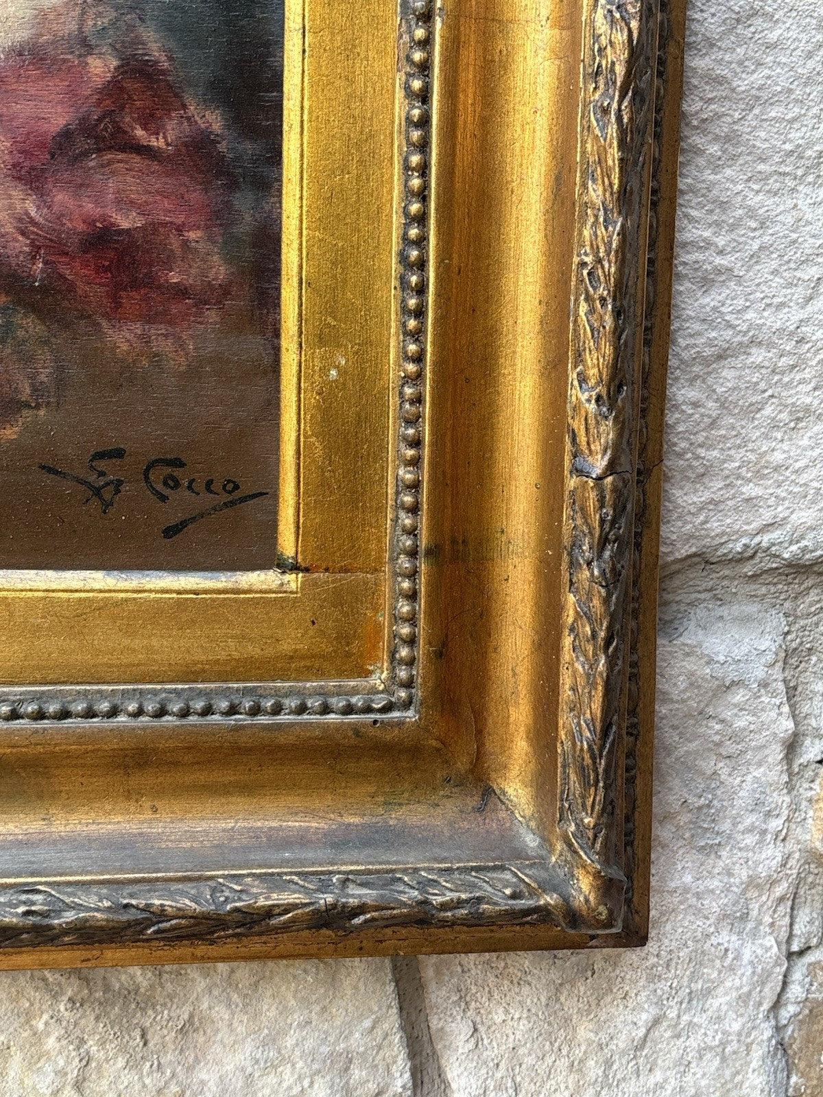 Quadro antico -Vaso Con Fiori- Giuseppe Alberto Cocco- dipinto a olio