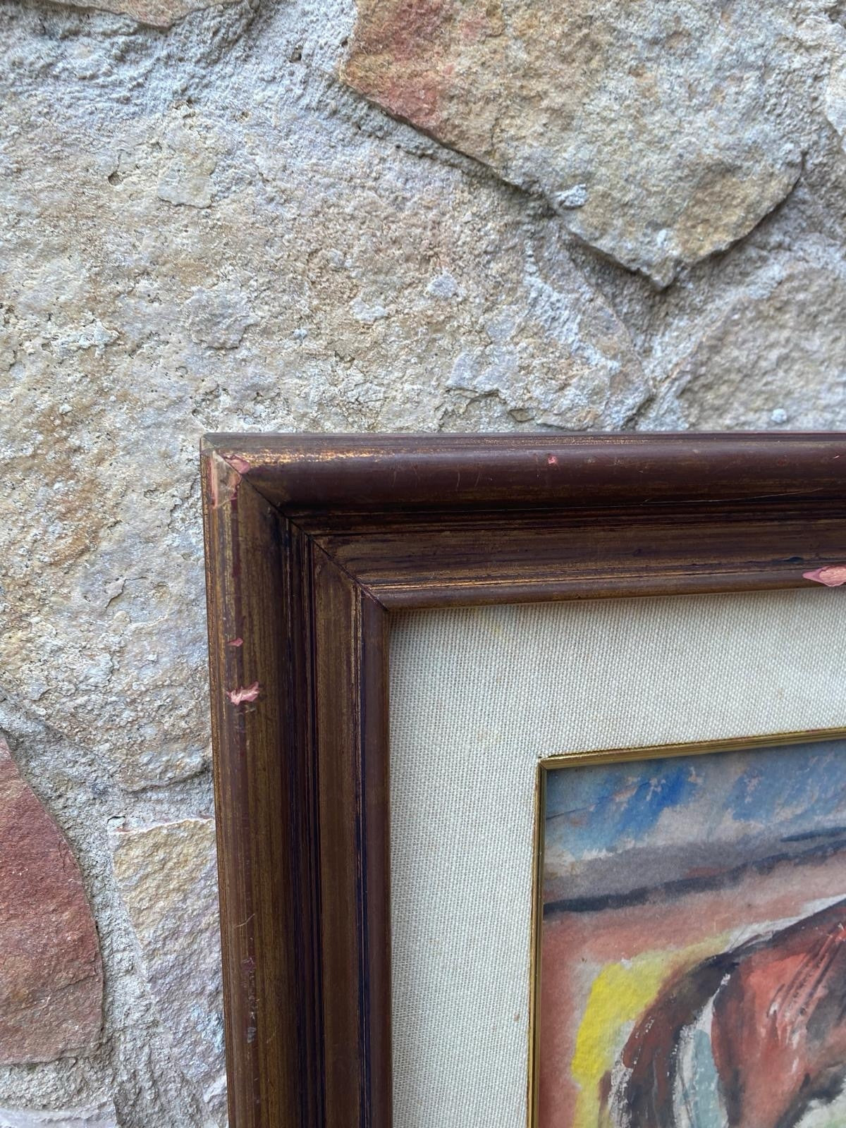 Quadro -Carretta Con Cavallo- Carlo Verdecchia- acquerello