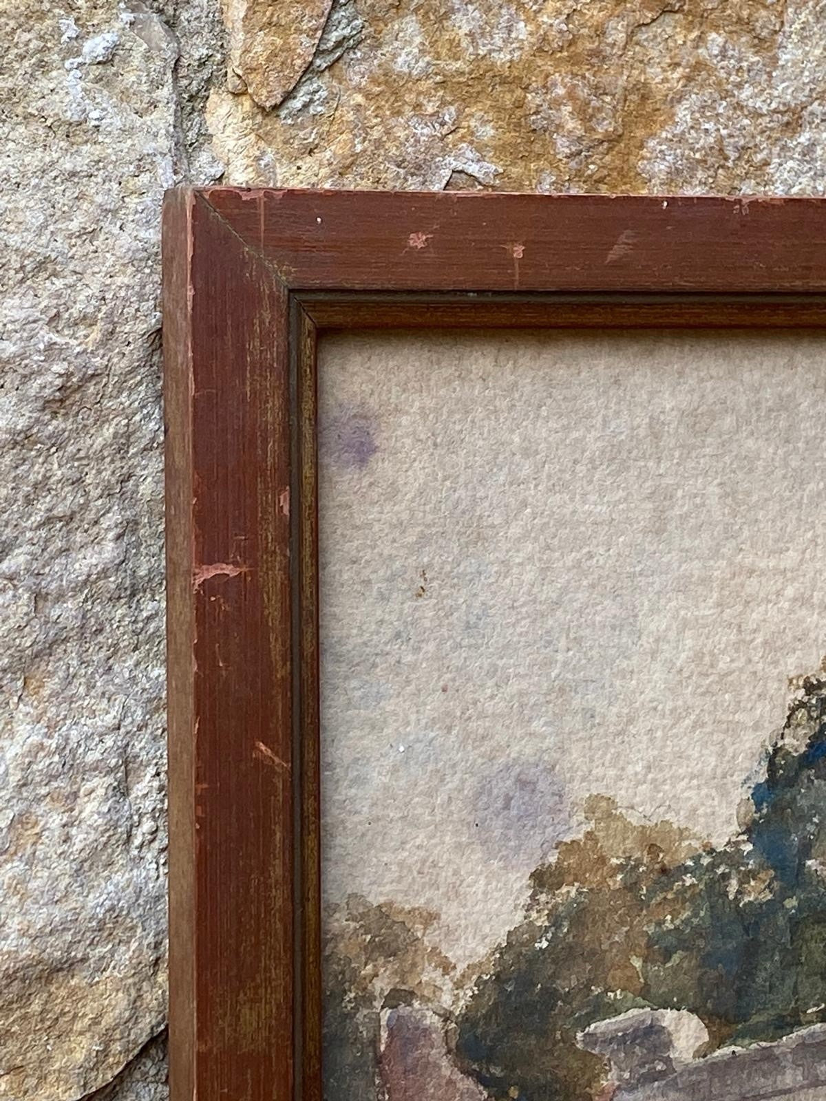 Quadro -Antiche Rovine- acquerello su cartoncino