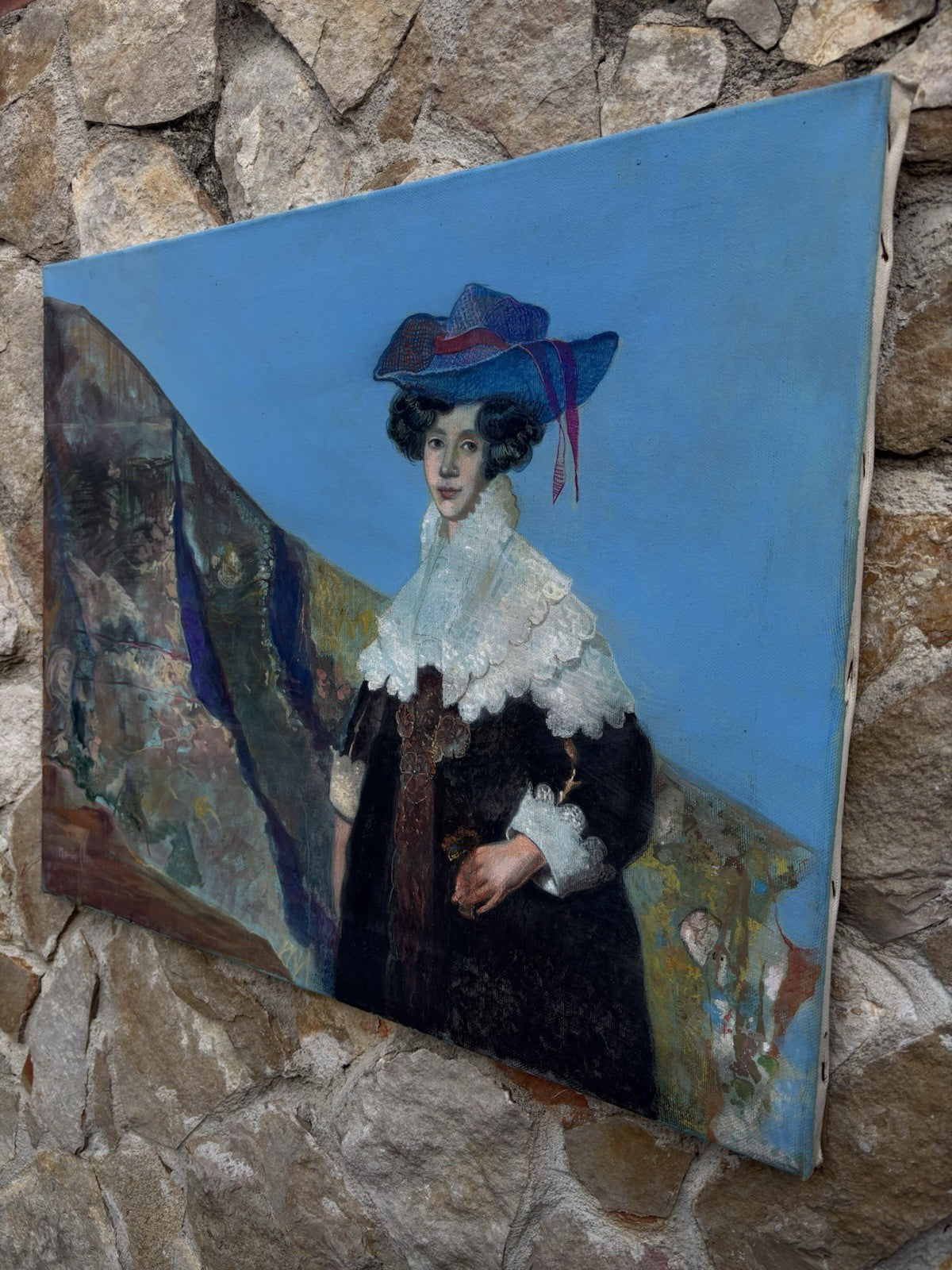 Quadro -Figura Di Donna- Mario Gianquitto- tecnica mista su tela