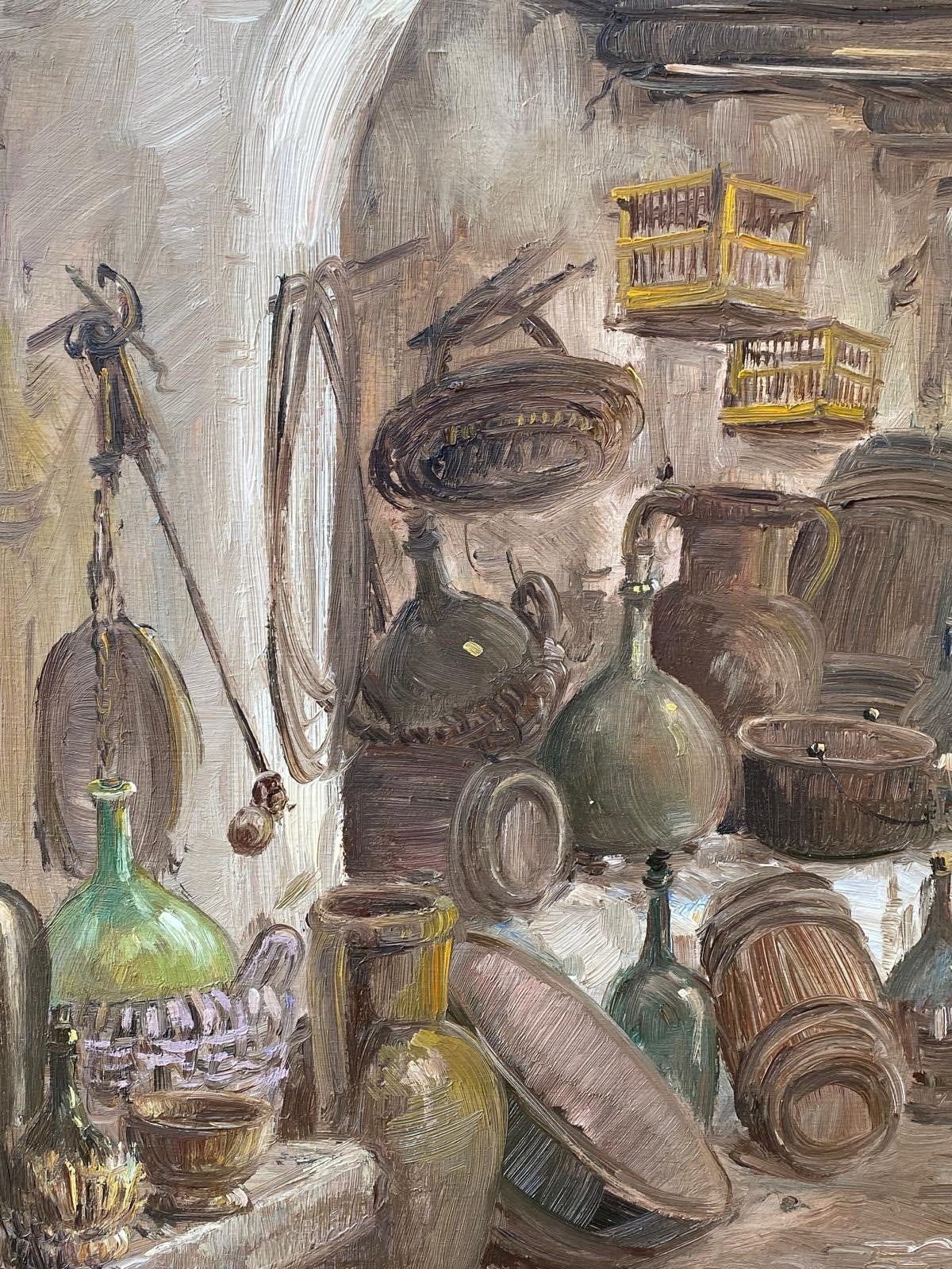 Quadro -Interno Di Cantina- Antonio Martucci- dipinto a olio