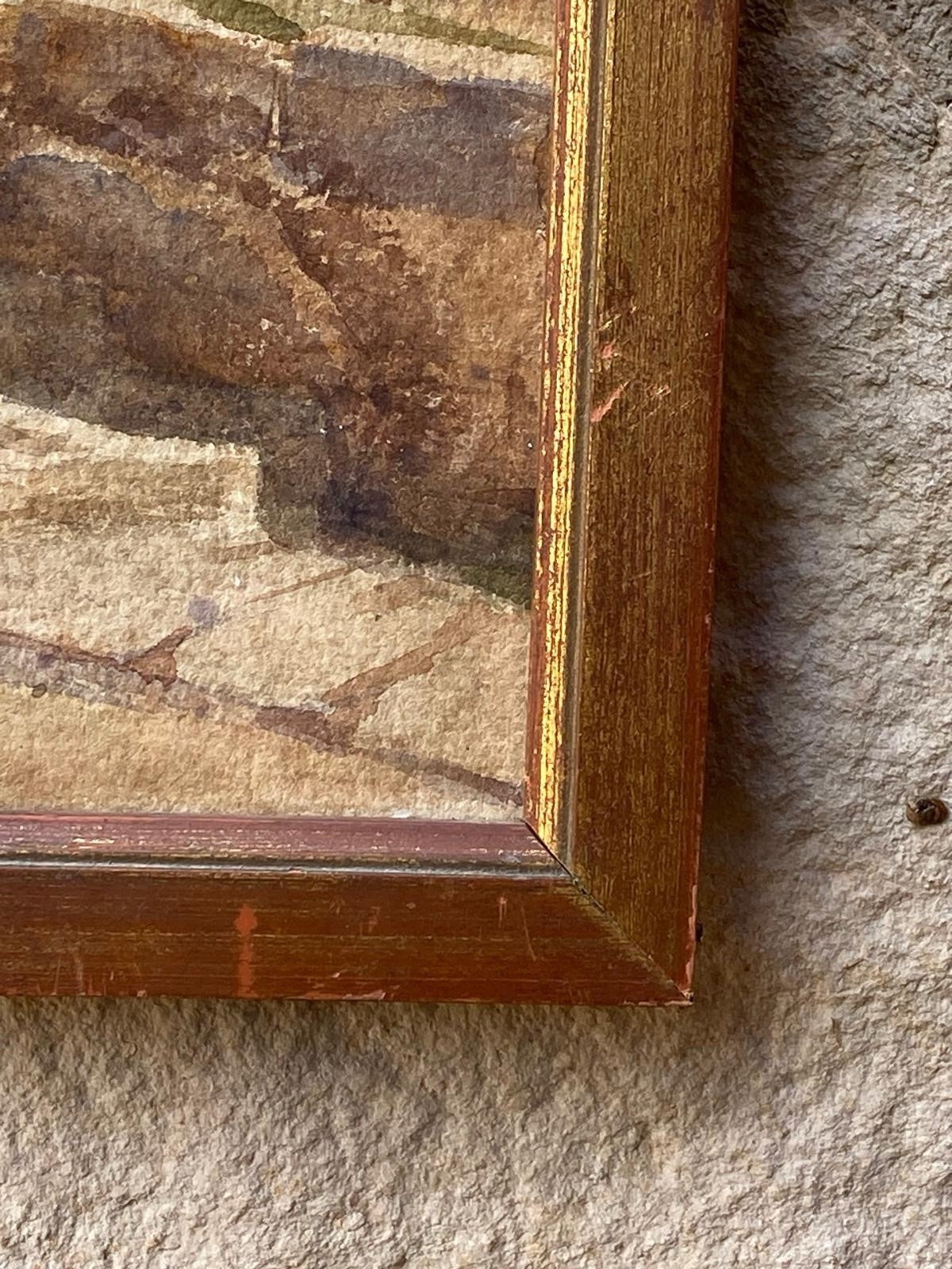 Quadro -Antiche Rovine- acquerello su cartoncino