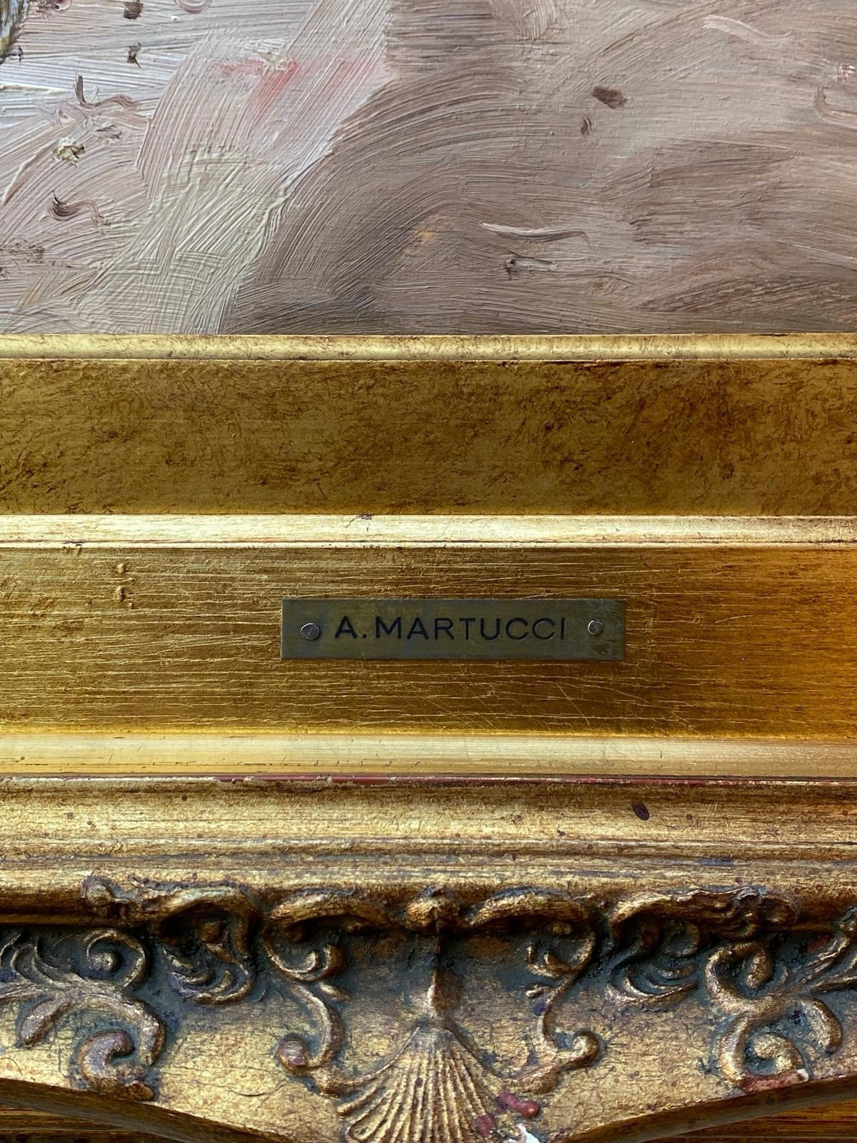 Quadro -Interno Di Cantina- Antonio Martucci- dipinto a olio