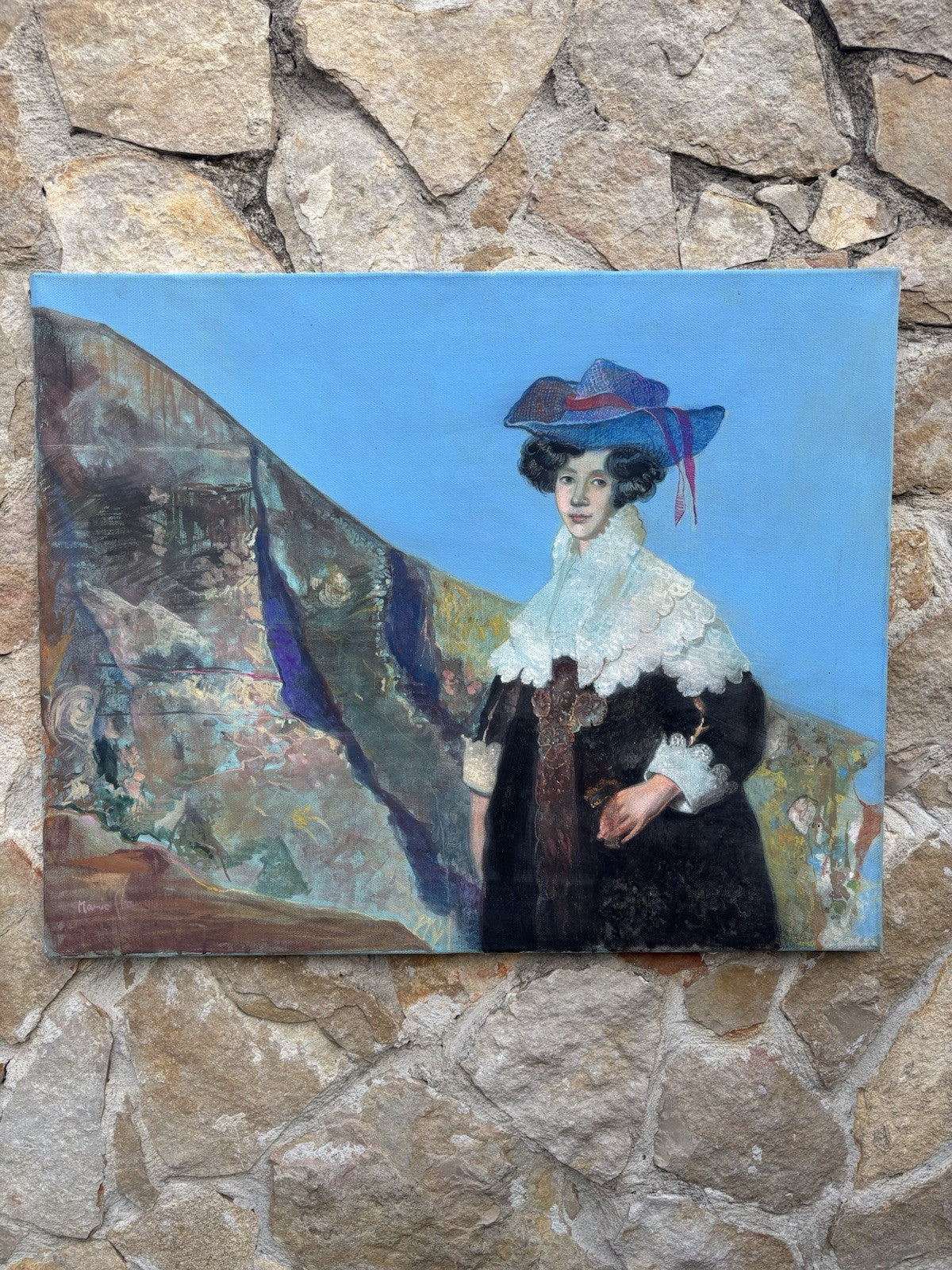 Quadro -Figura Di Donna- Mario Gianquitto- tecnica mista su tela