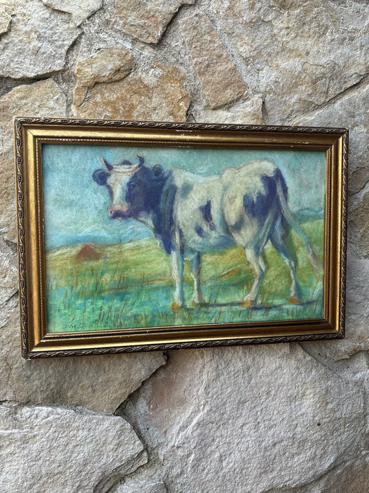 Quadro -Bovino- realizzato a pastello su carta