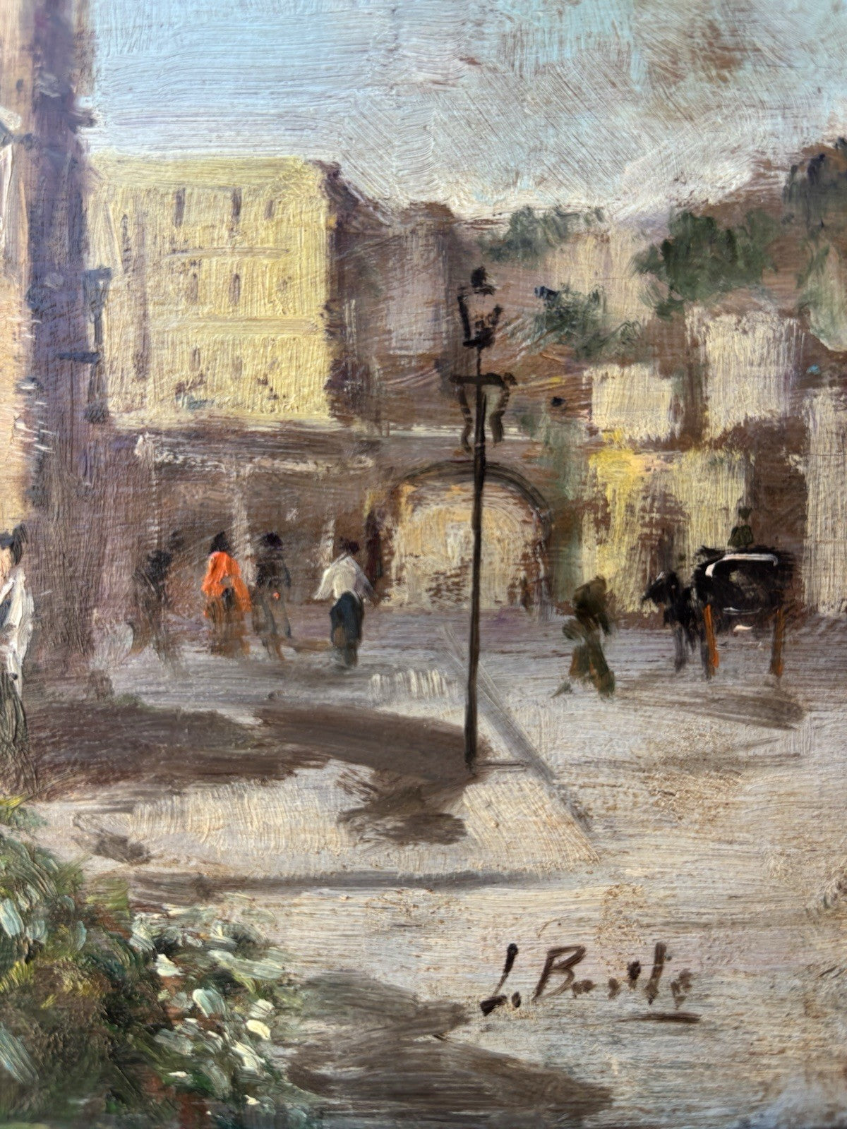 Quadro -Paesaggio Urbano- dipinto a olio