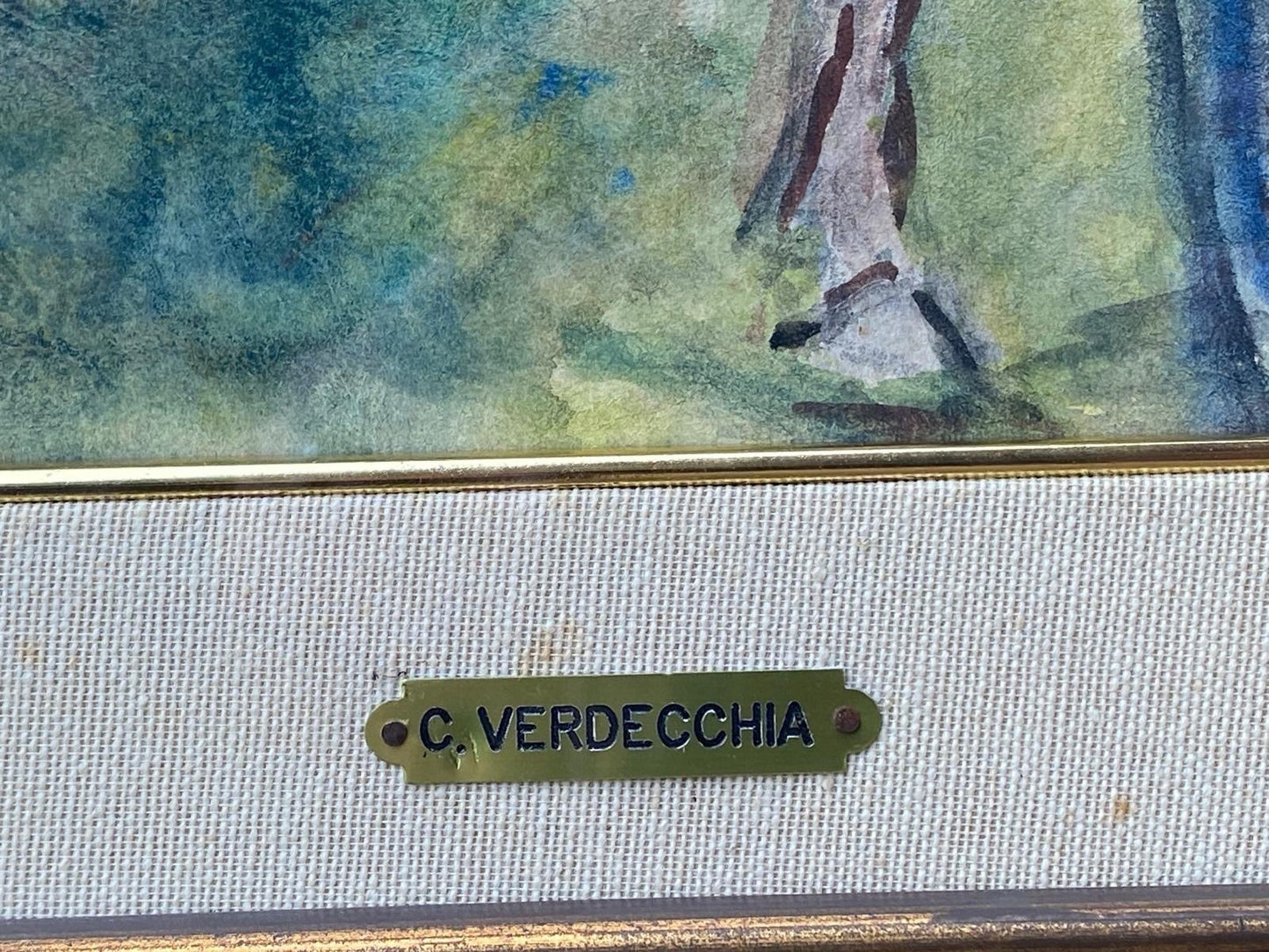 Quadro -Carretta Con Cavallo- Carlo Verdecchia- acquerello