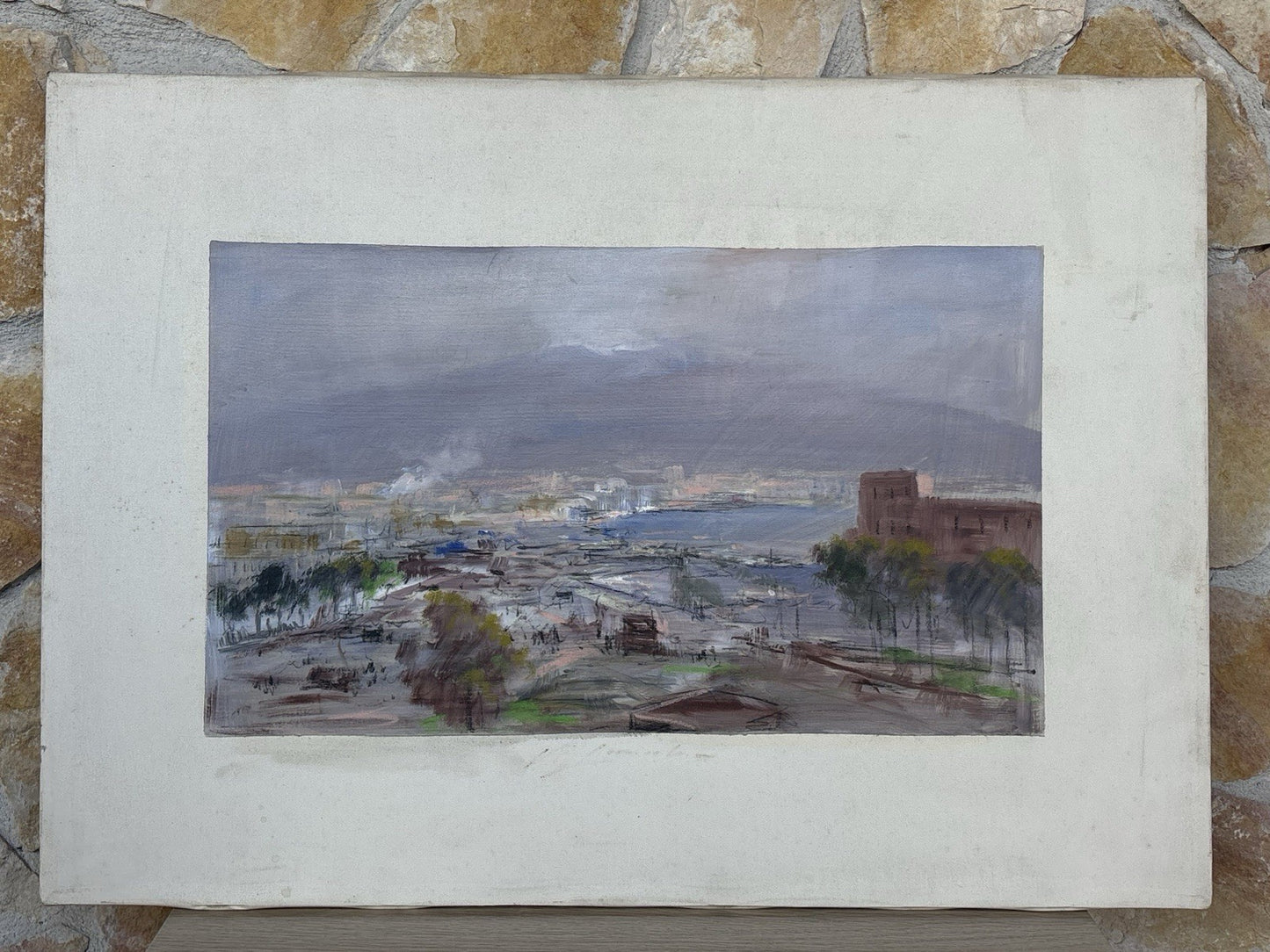Quadro -Napoli Panorama- Vincenzo Laricchia- dipinto a olio su tela