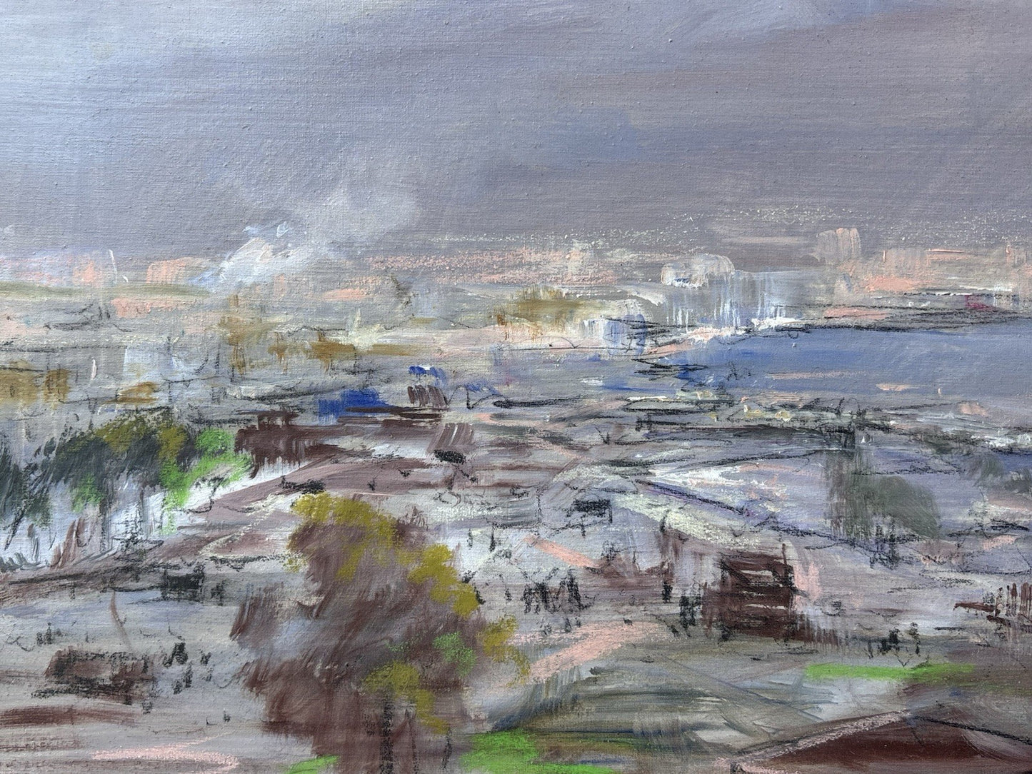 Quadro -Napoli Panorama- Vincenzo Laricchia- dipinto a olio su tela