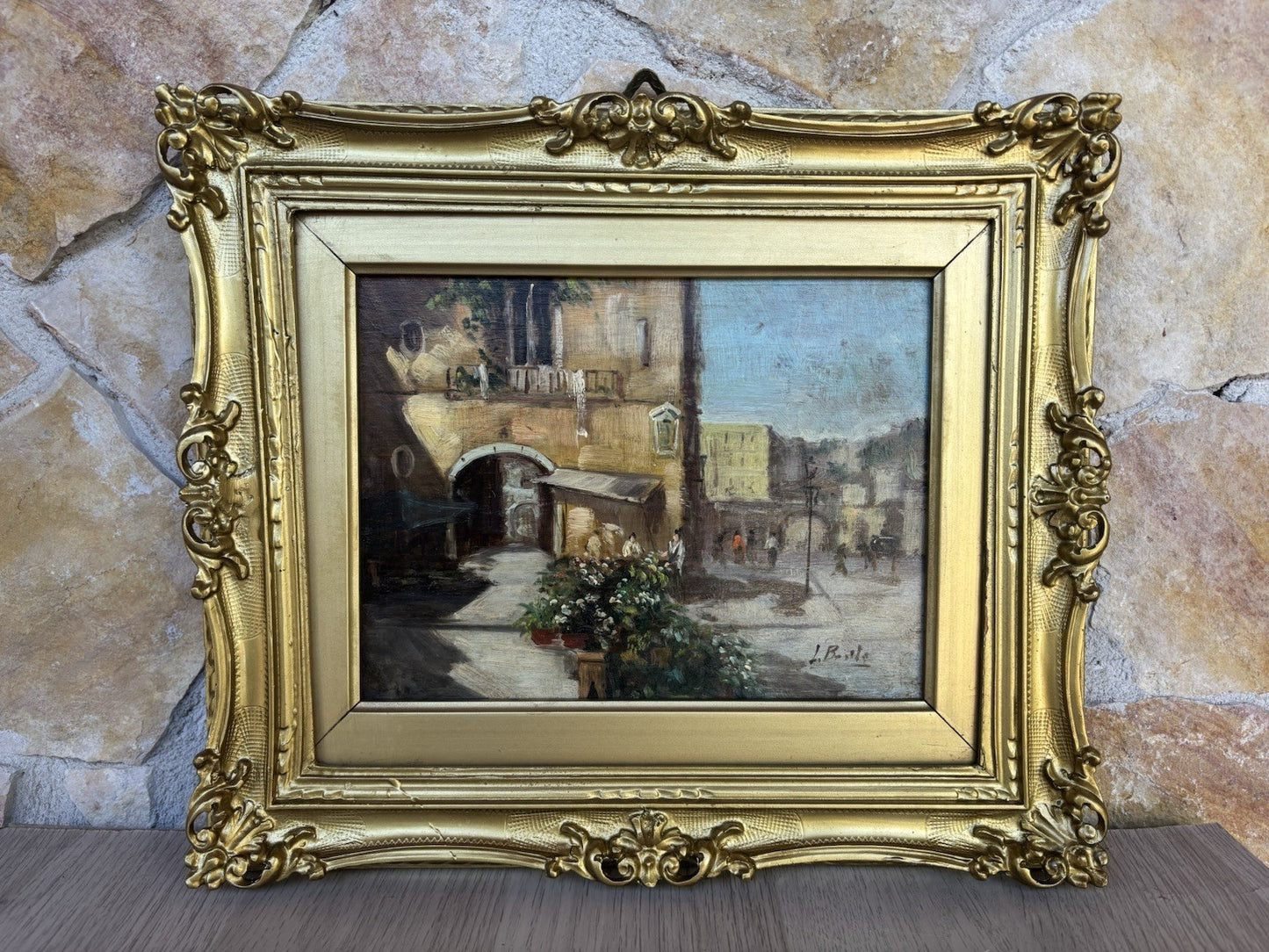 Quadro -Paesaggio Urbano- dipinto a olio