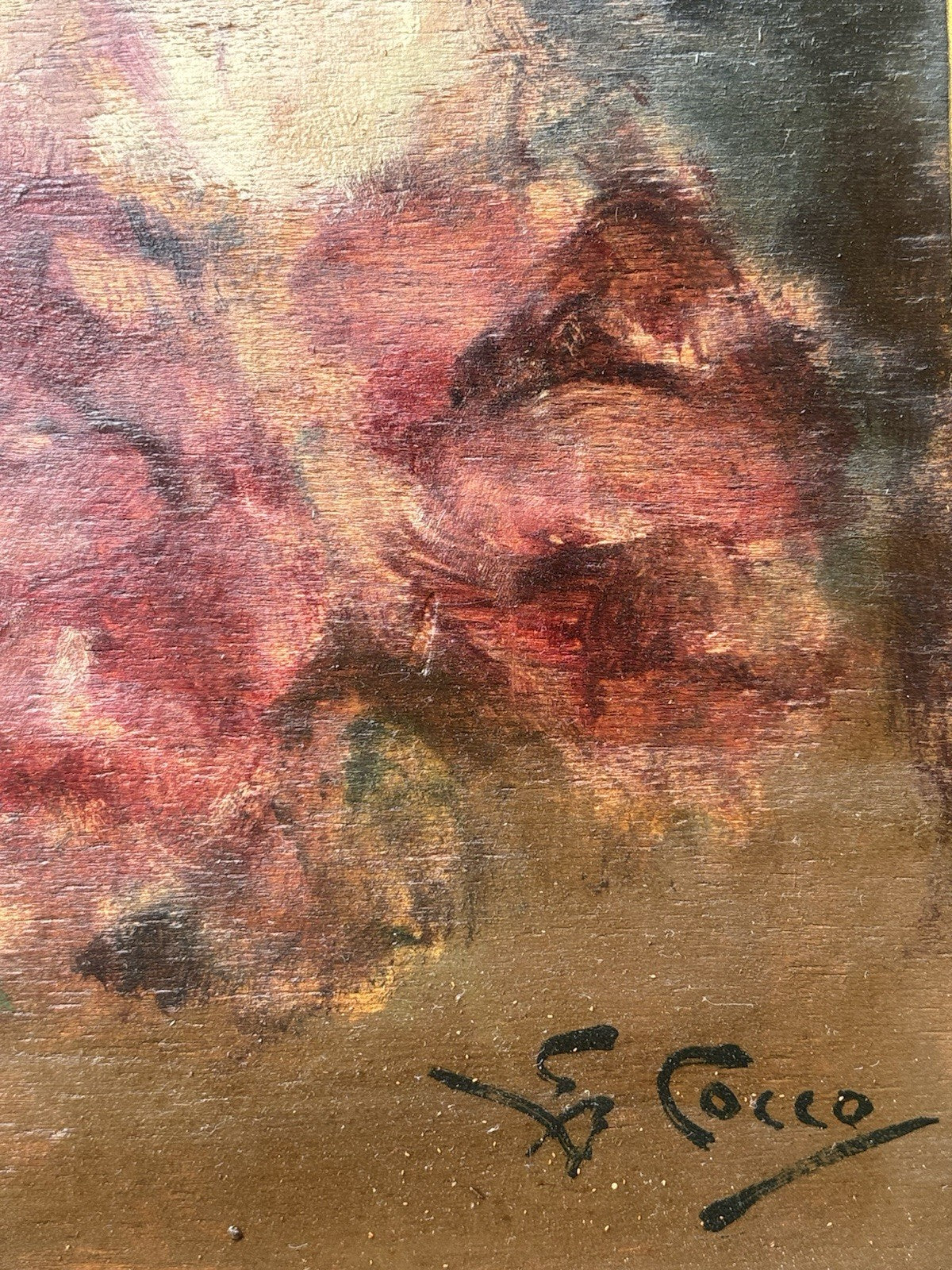 Quadro antico -Vaso Con Fiori- Giuseppe Alberto Cocco- dipinto a olio
