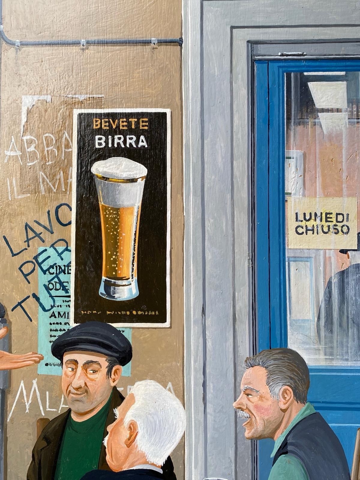 Quadro -Al Bar- dipinto a olio