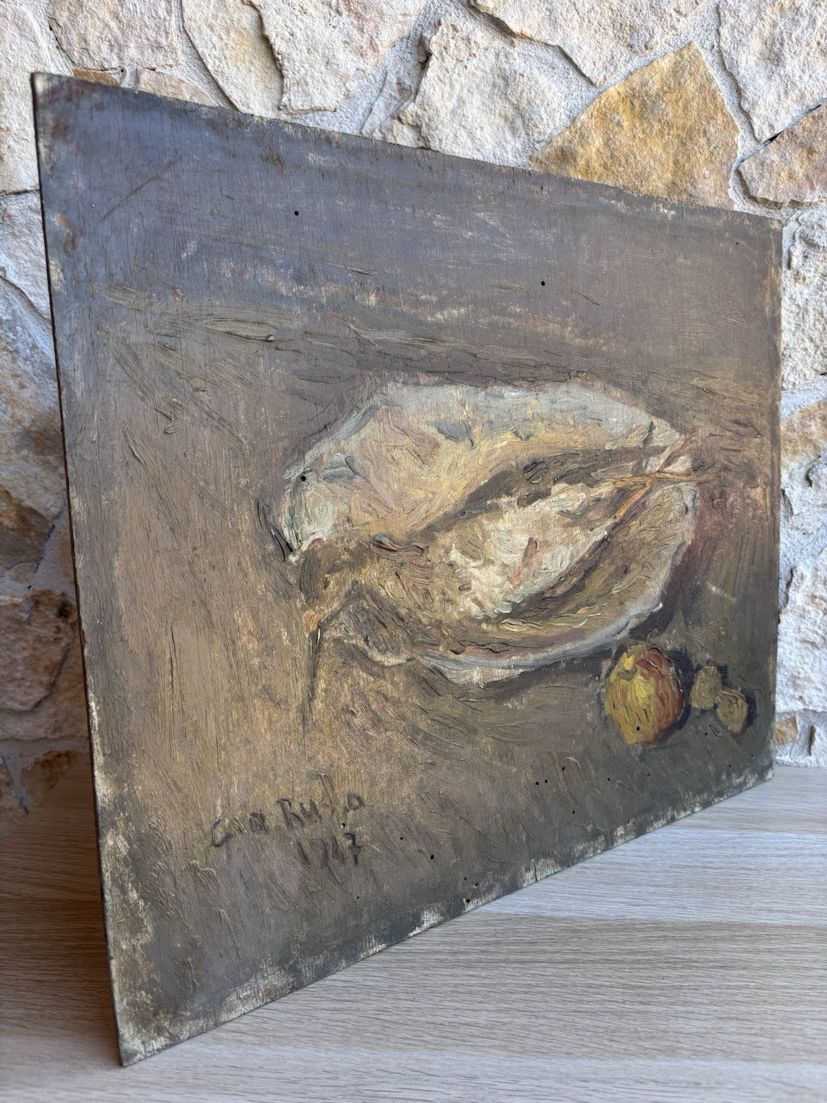 Quadro antico -Natura Morta- dipinto a olio su tavola