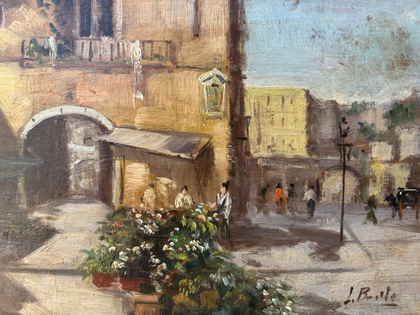 Quadro -Paesaggio Urbano- dipinto a olio