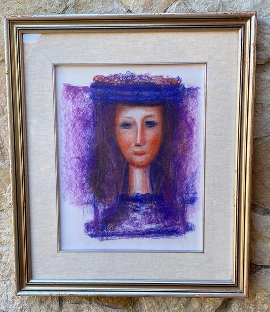 Quadro -Figura Di Donna- Antonio Tammaro- pastello su carta