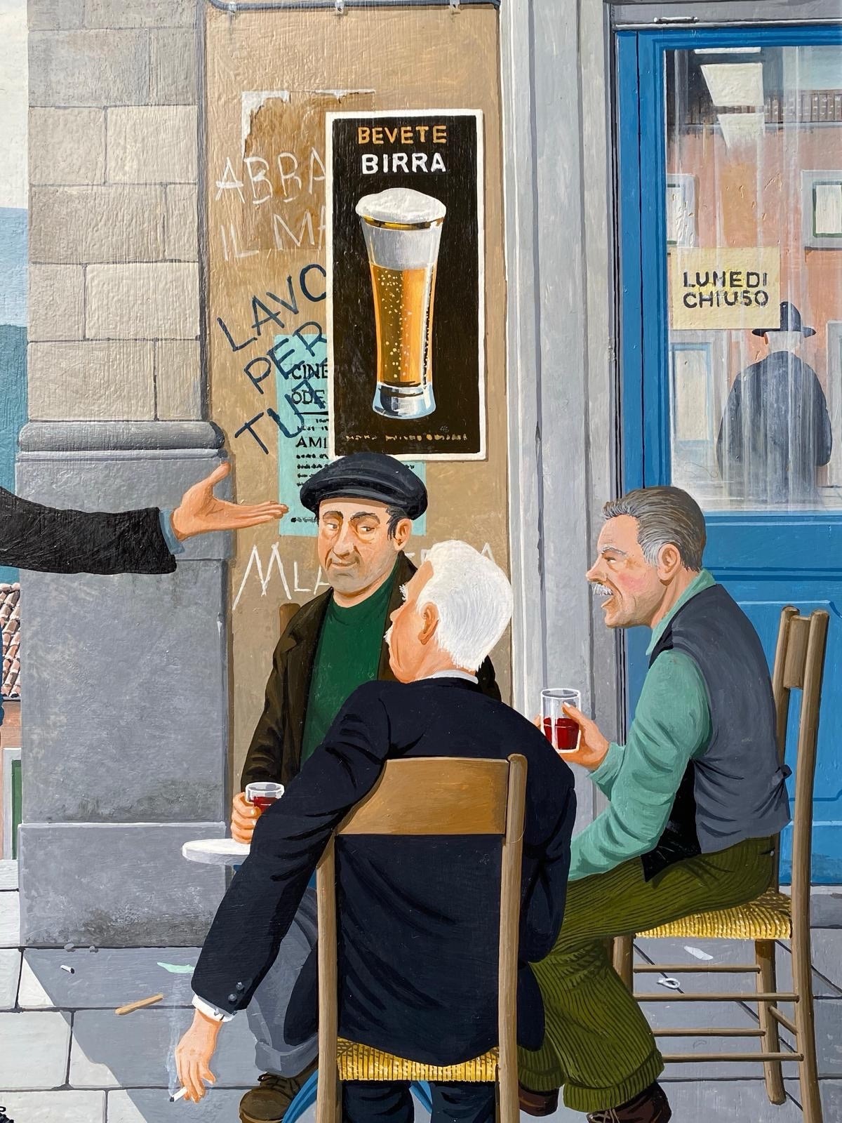 Quadro -Al Bar- dipinto a olio