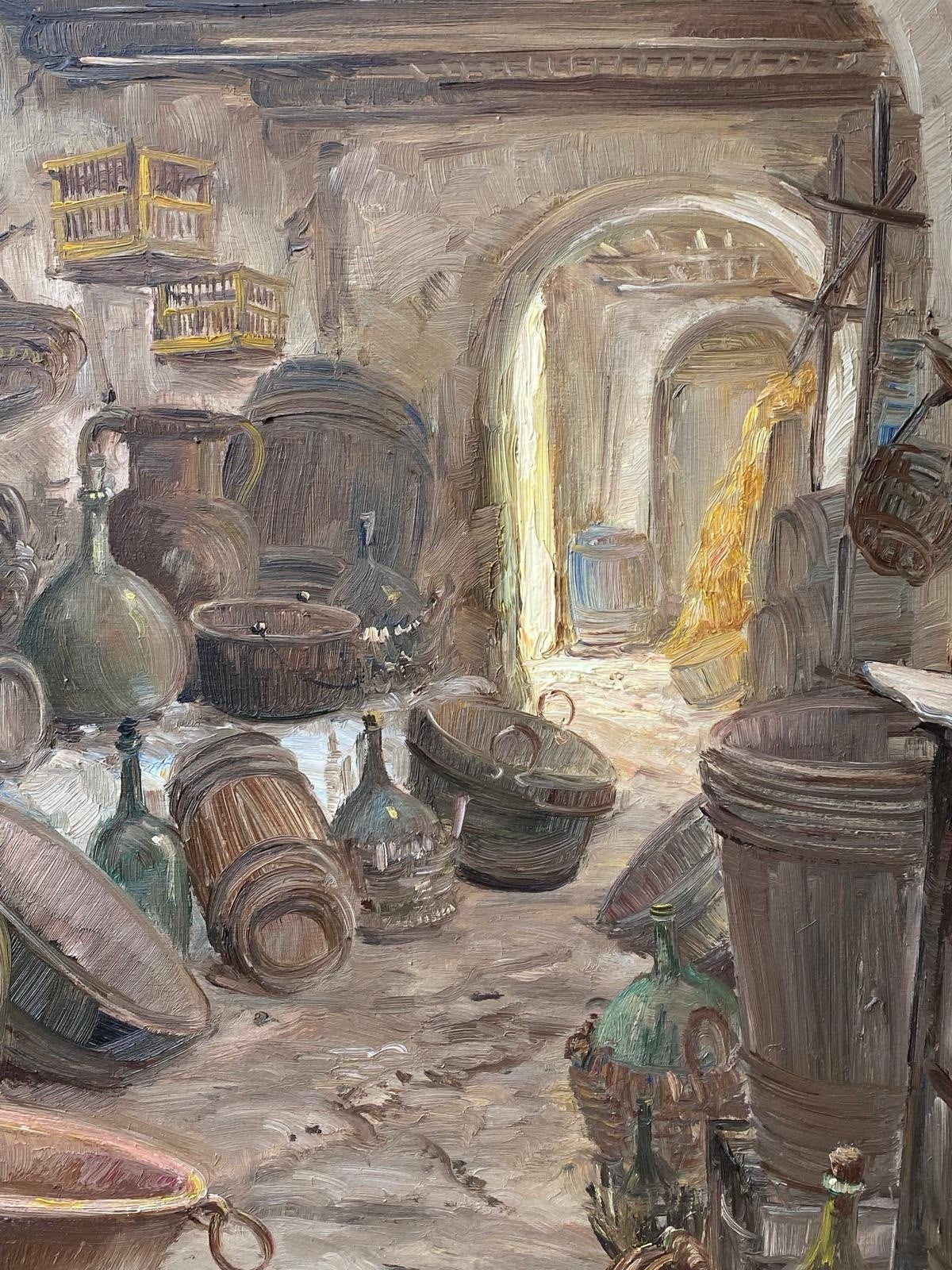 Quadro -Interno Di Cantina- Antonio Martucci- dipinto a olio