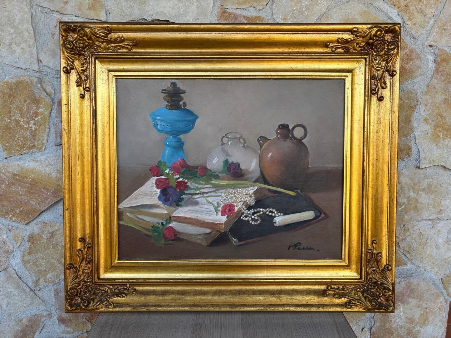 Quadro -Natura Morta- Raffaele Pucci- dipinto a olio su tela