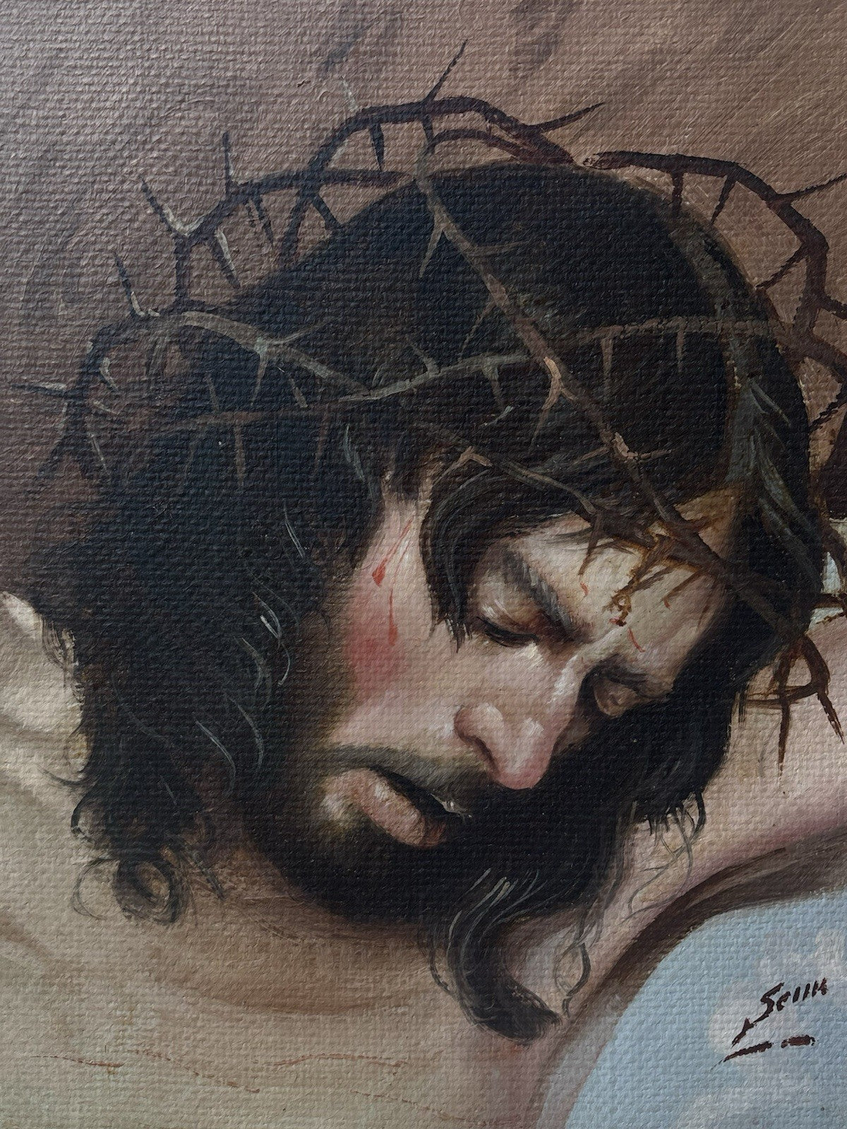 Quadro -Ecce Homo- Luigi Seme- dipinto a olio su tela