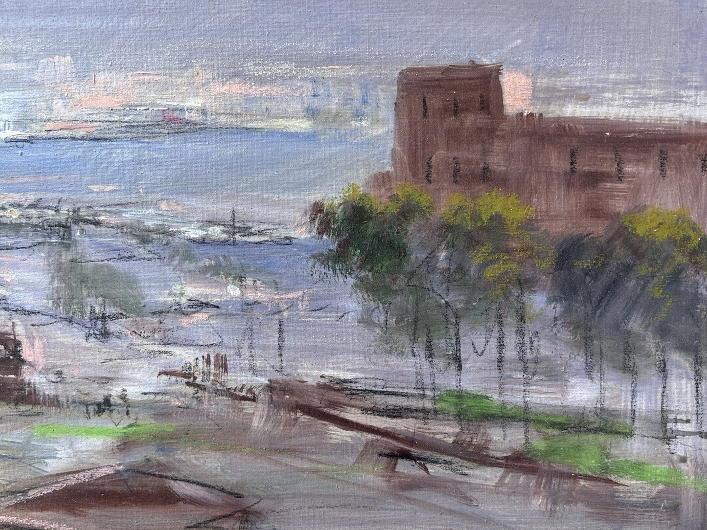 Quadro -Napoli Panorama- Vincenzo Laricchia- dipinto a olio su tela