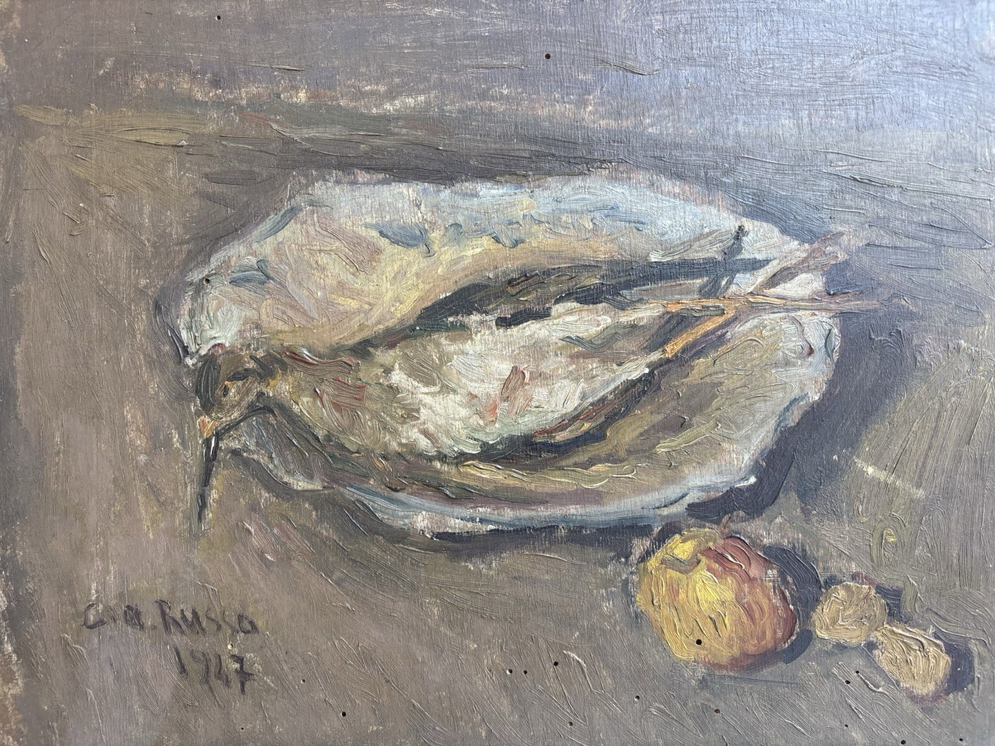 Quadro antico -Natura Morta- dipinto a olio su tavola