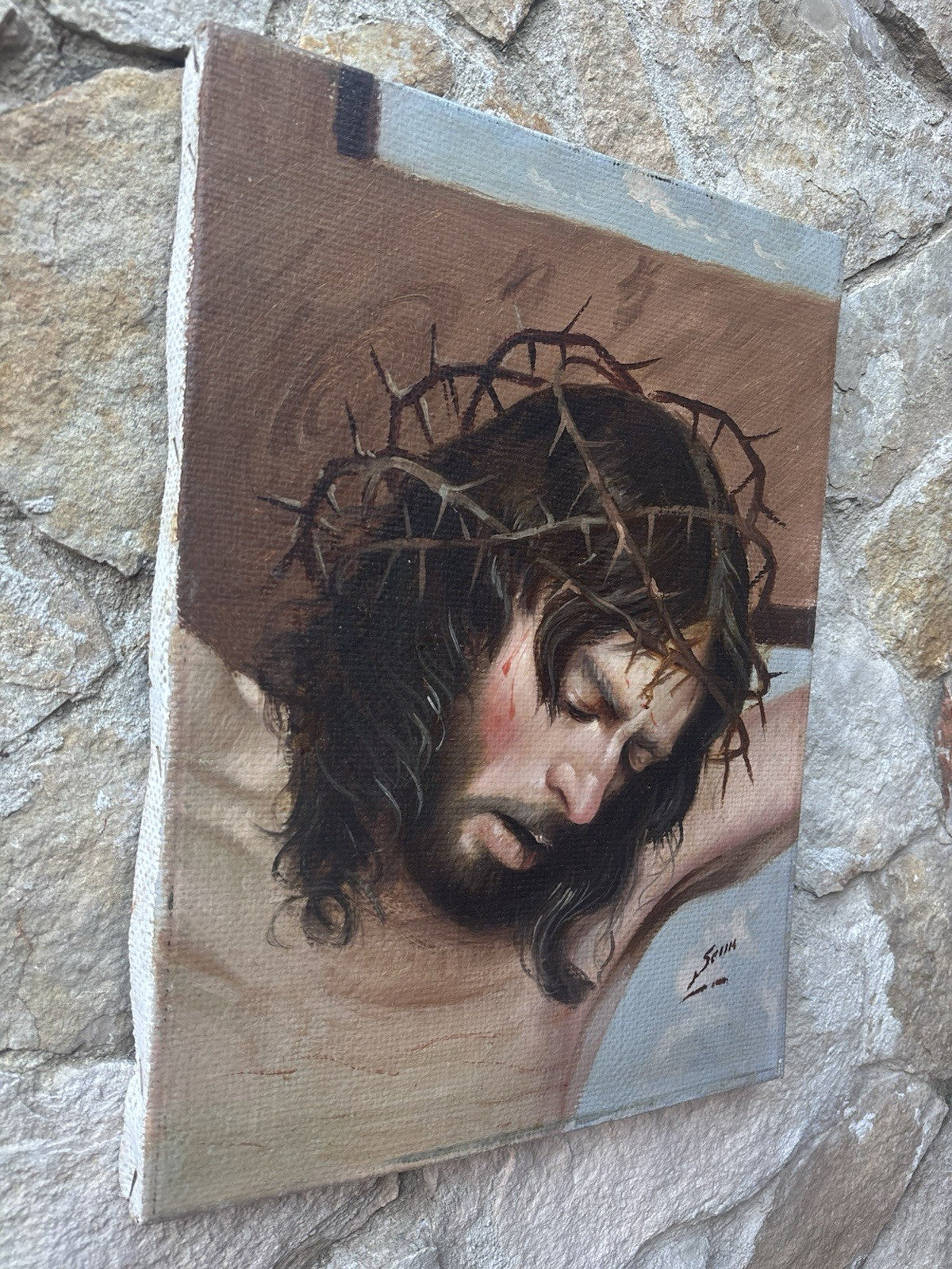 Quadro -Ecce Homo- Luigi Seme- dipinto a olio su tela