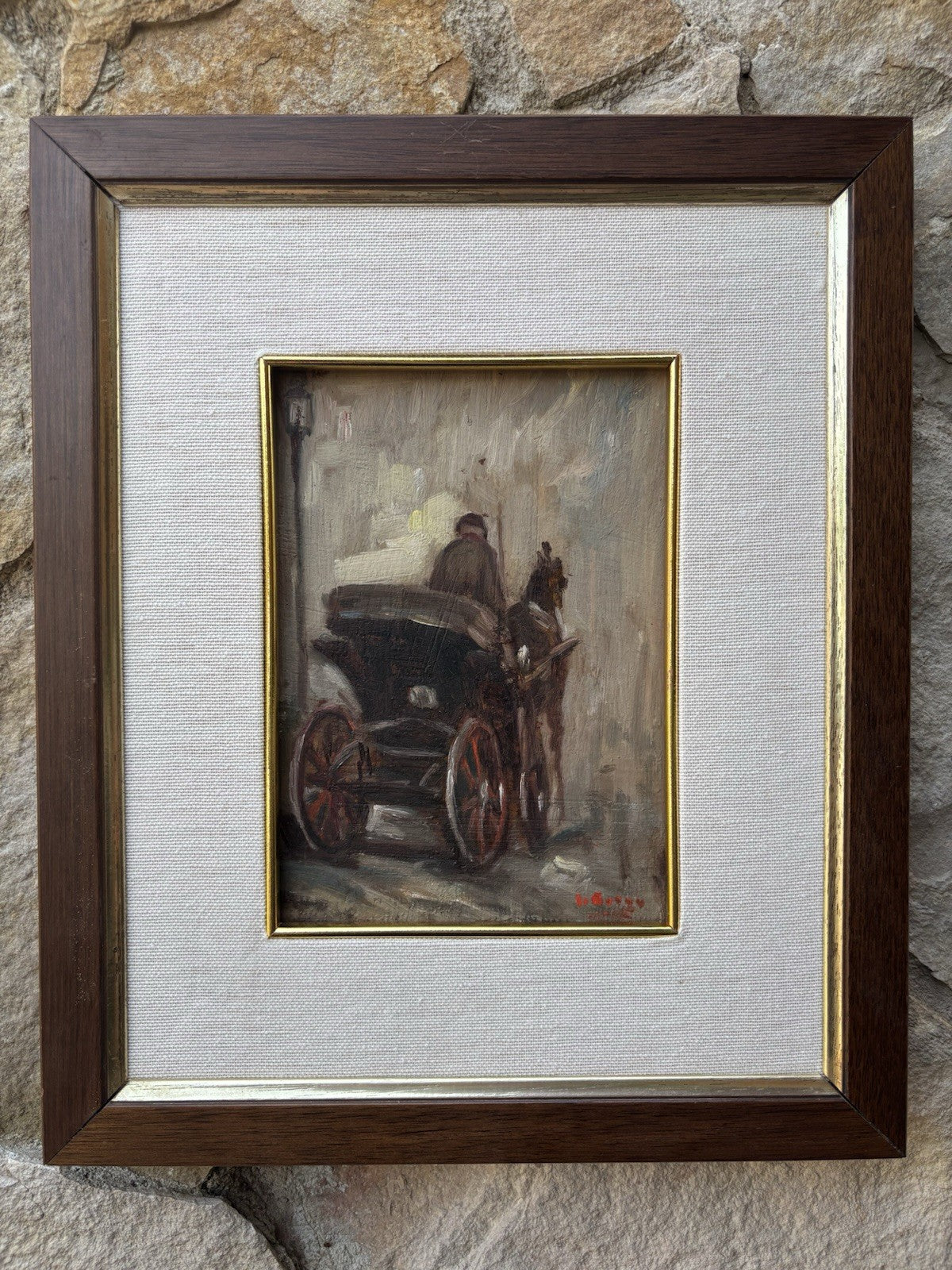 Quadro -La Carrozzella- dipinto a olio
