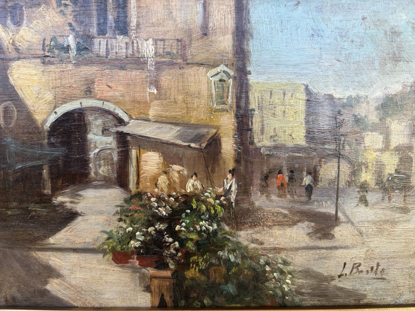 Quadro -Paesaggio Urbano- dipinto a olio