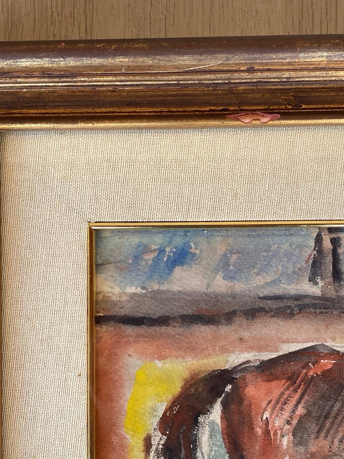 Quadro -Carretta Con Cavallo- Carlo Verdecchia- acquerello
