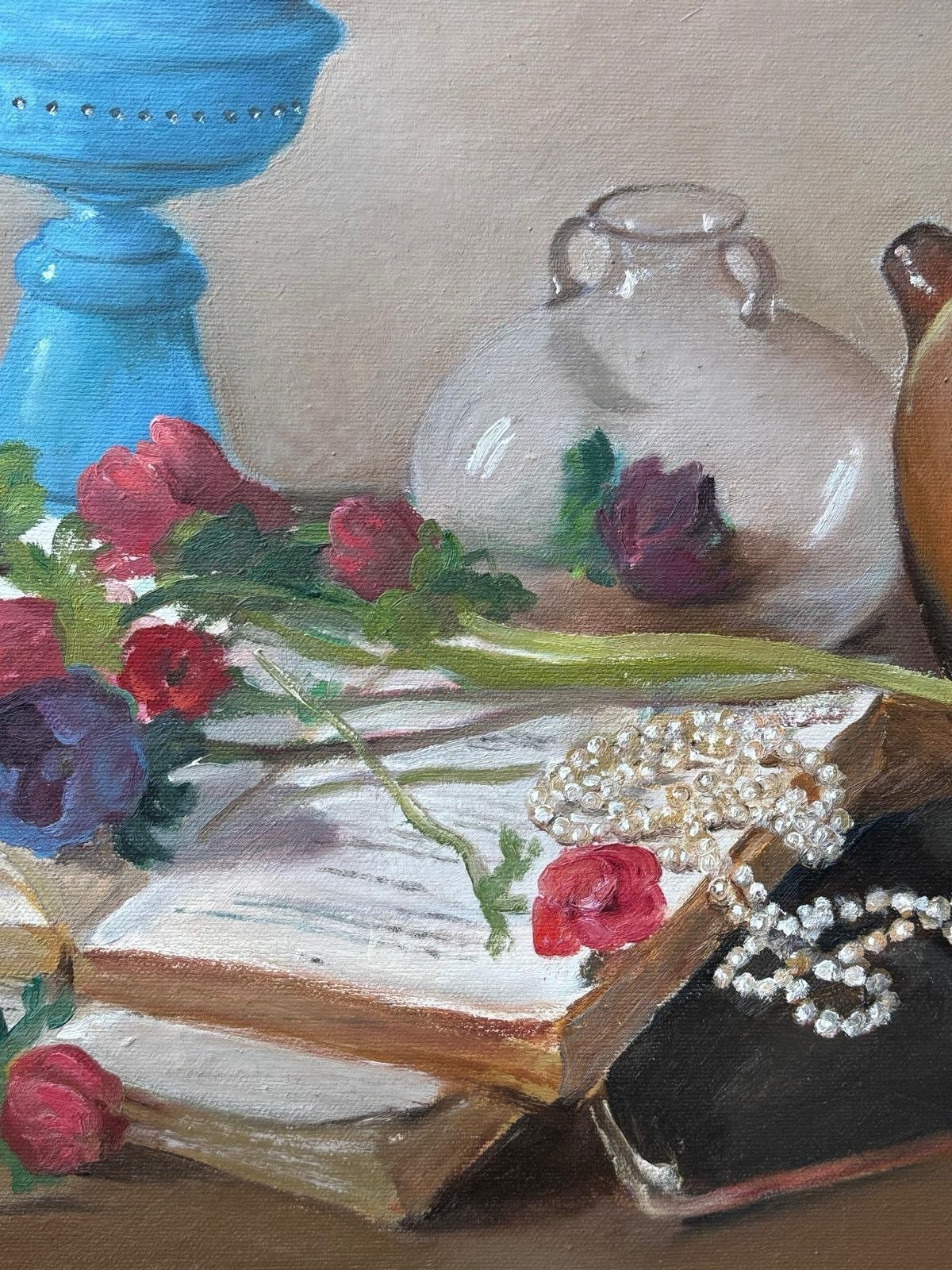 Quadro -Natura Morta- Raffaele Pucci- dipinto a olio su tela