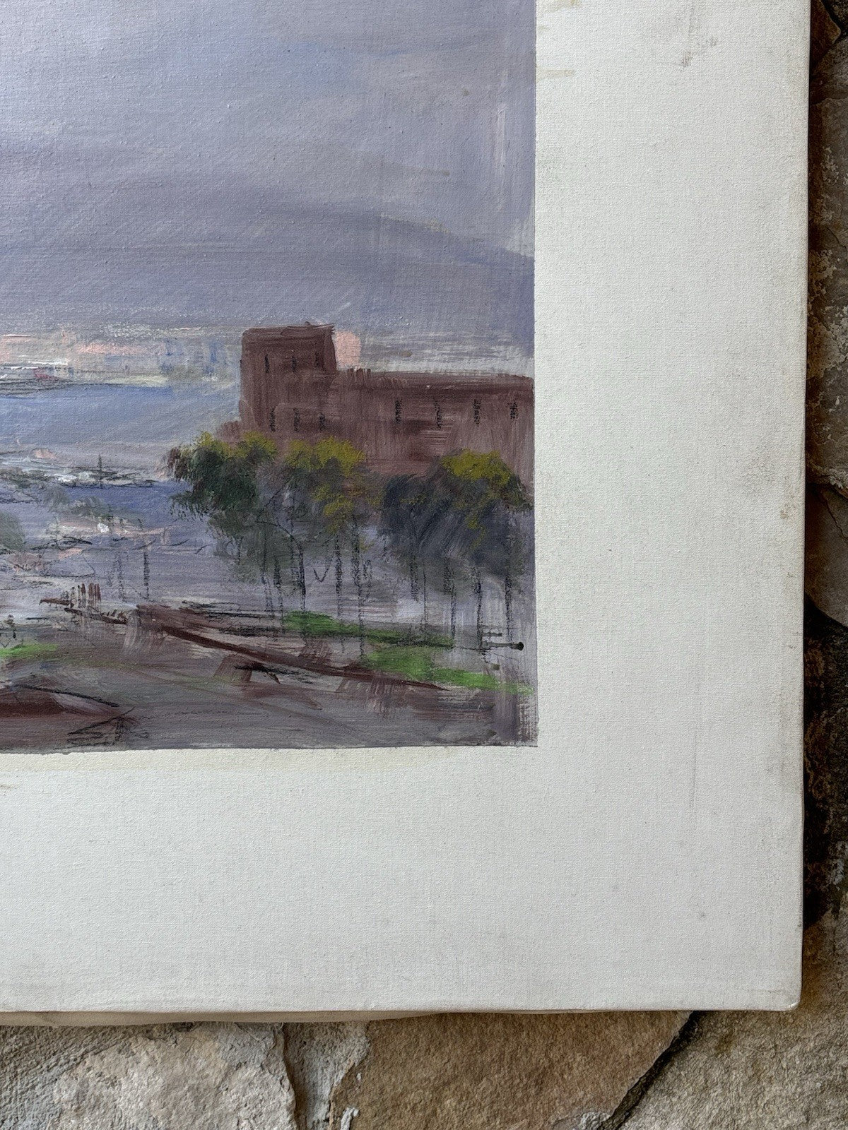 Quadro -Napoli Panorama- Vincenzo Laricchia- dipinto a olio su tela