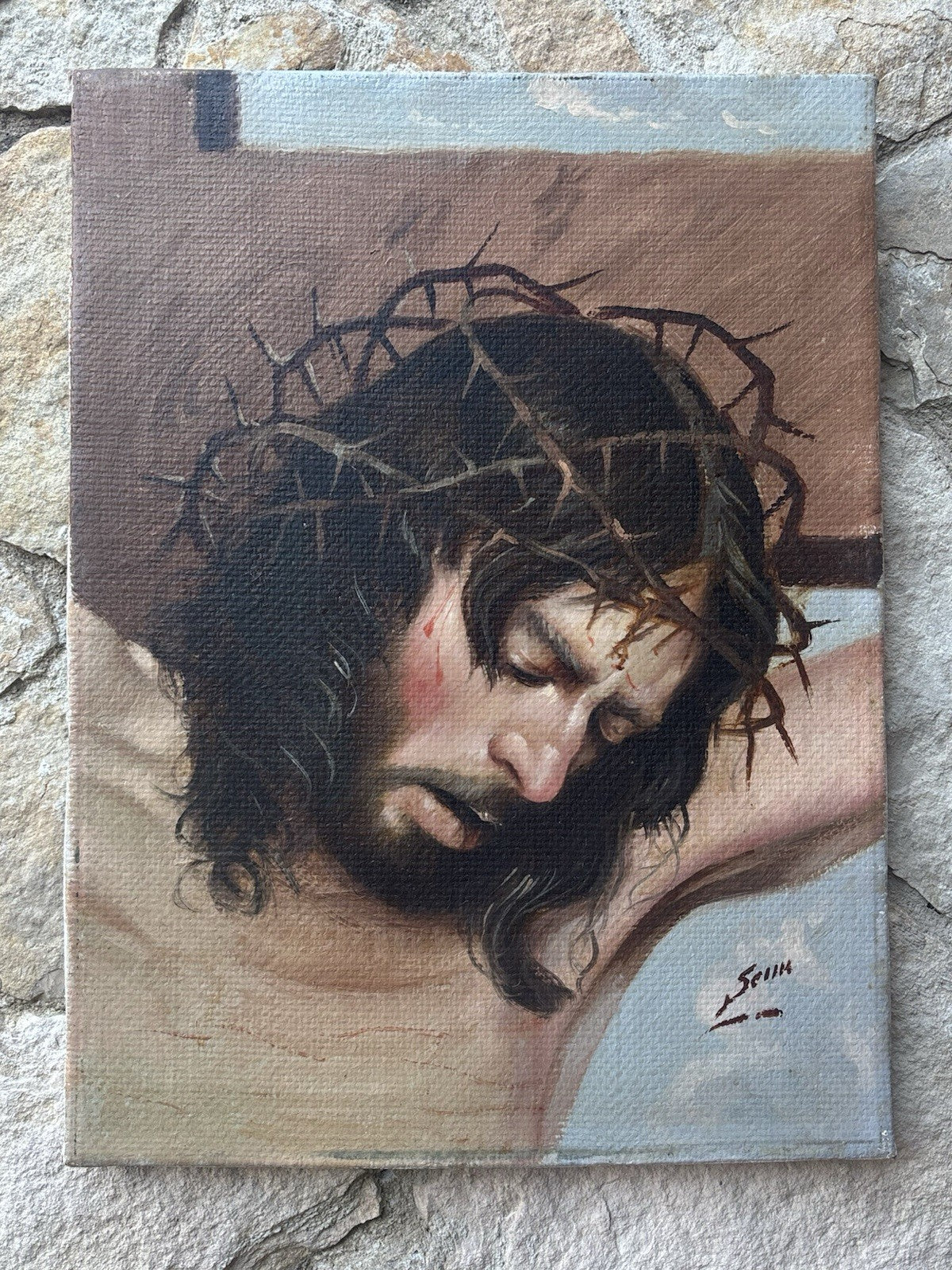 Quadro -Ecce Homo- Luigi Seme- dipinto a olio su tela