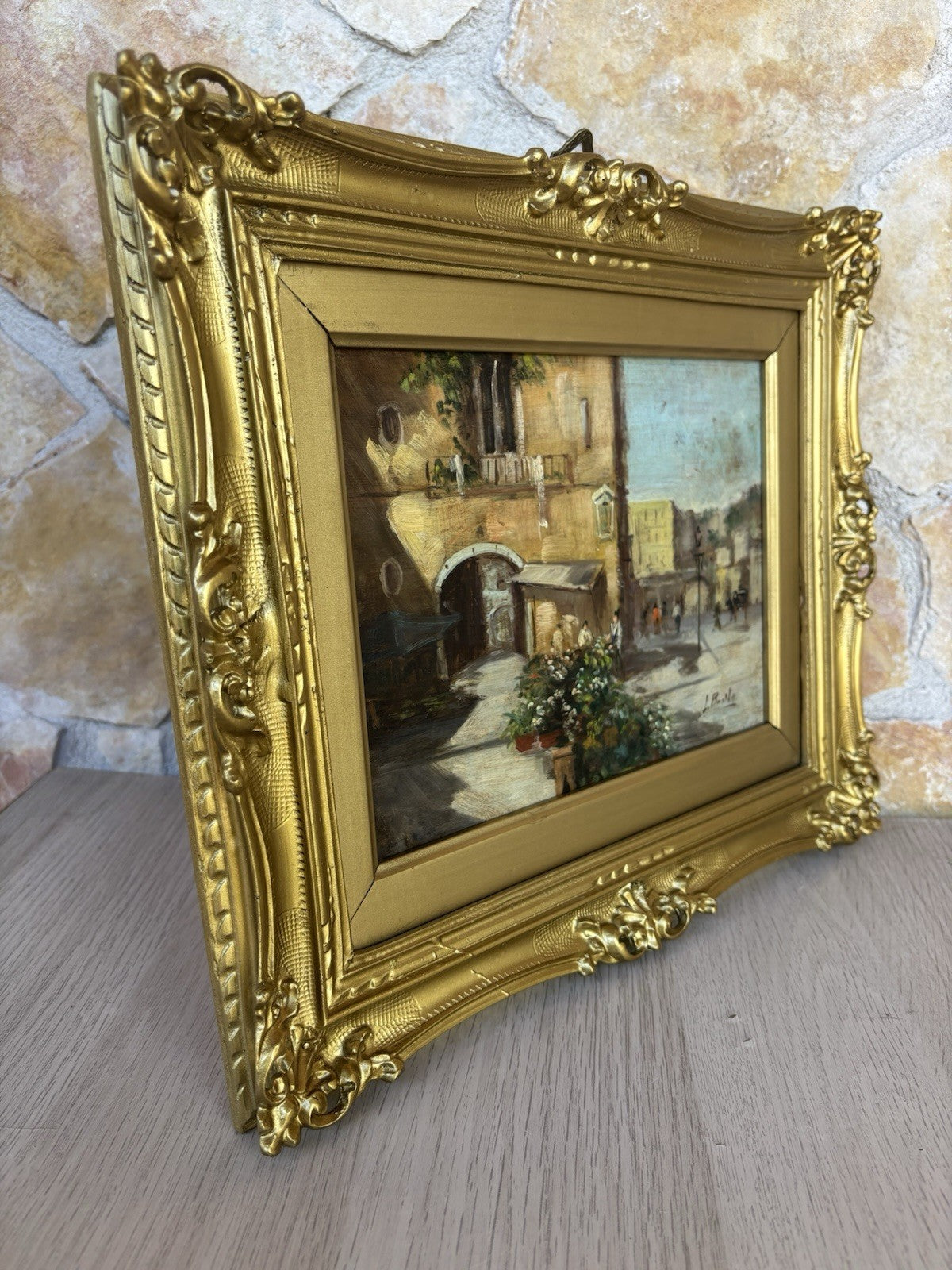 Quadro -Paesaggio Urbano- dipinto a olio