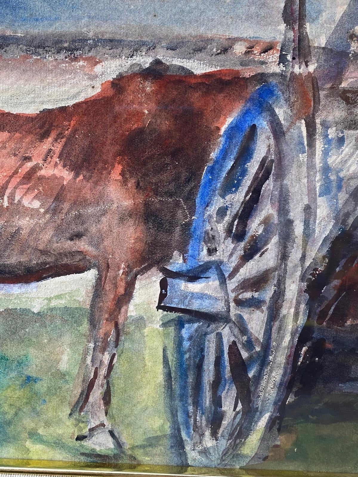 Quadro -Carretta Con Cavallo- Carlo Verdecchia- acquerello