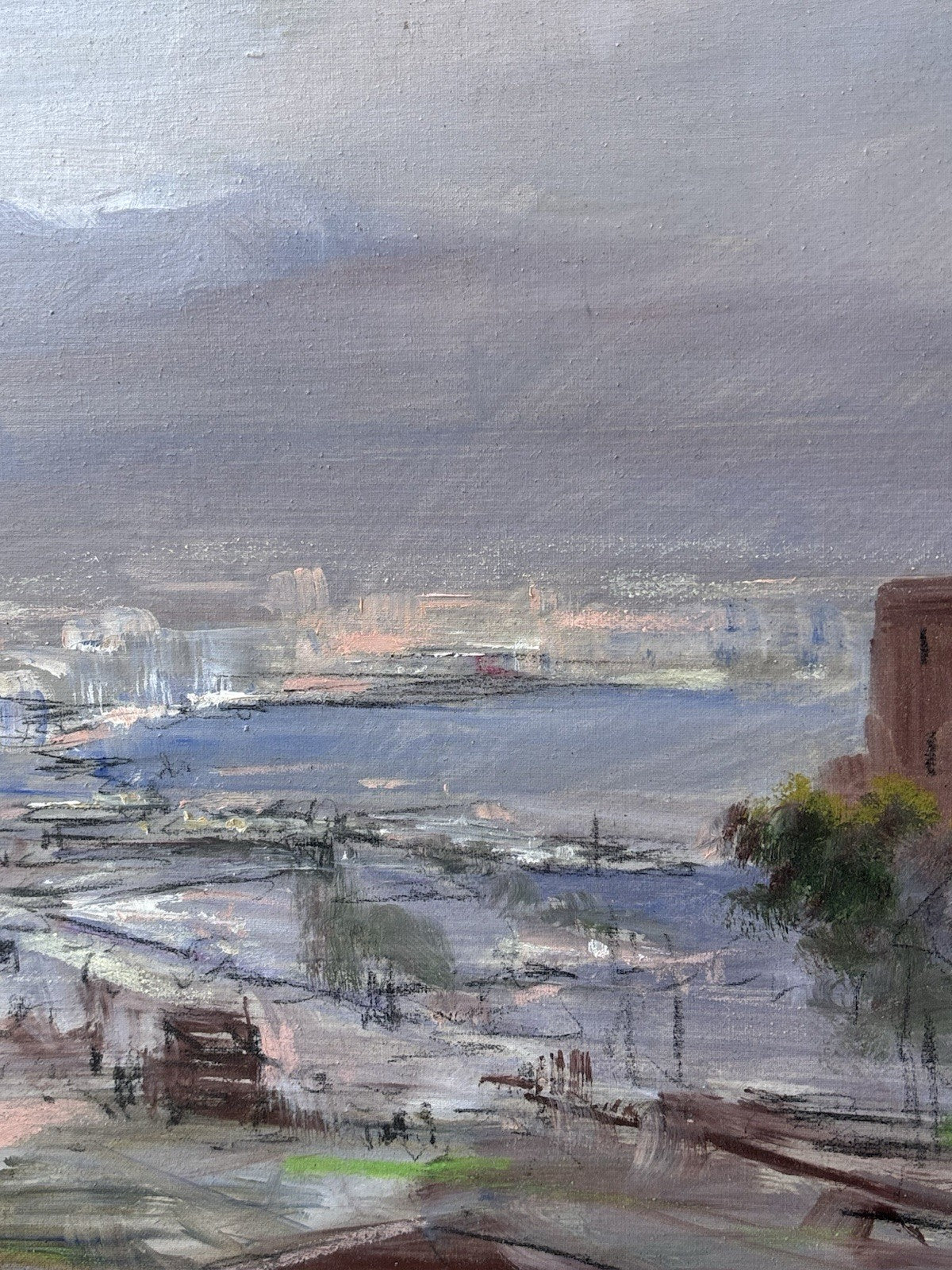 Quadro -Napoli Panorama- Vincenzo Laricchia- dipinto a olio su tela