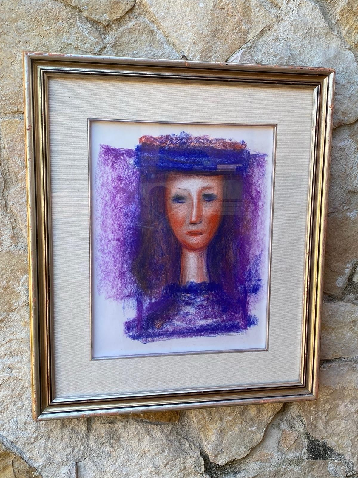 Quadro -Figura Di Donna- Antonio Tammaro- pastello su carta